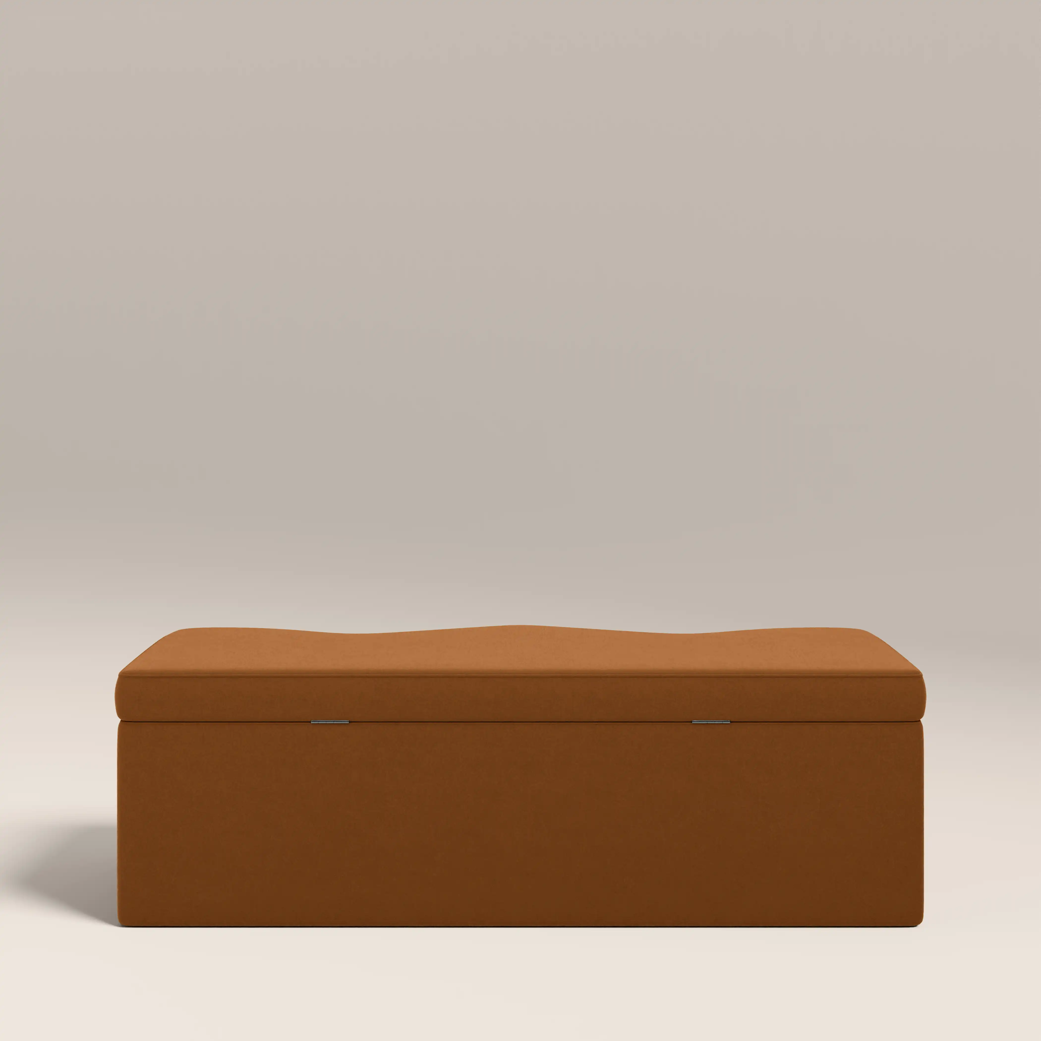 Ivan Storage Ottoman | Caramel Brown Sustainable Mohair Velvet - Image 7
