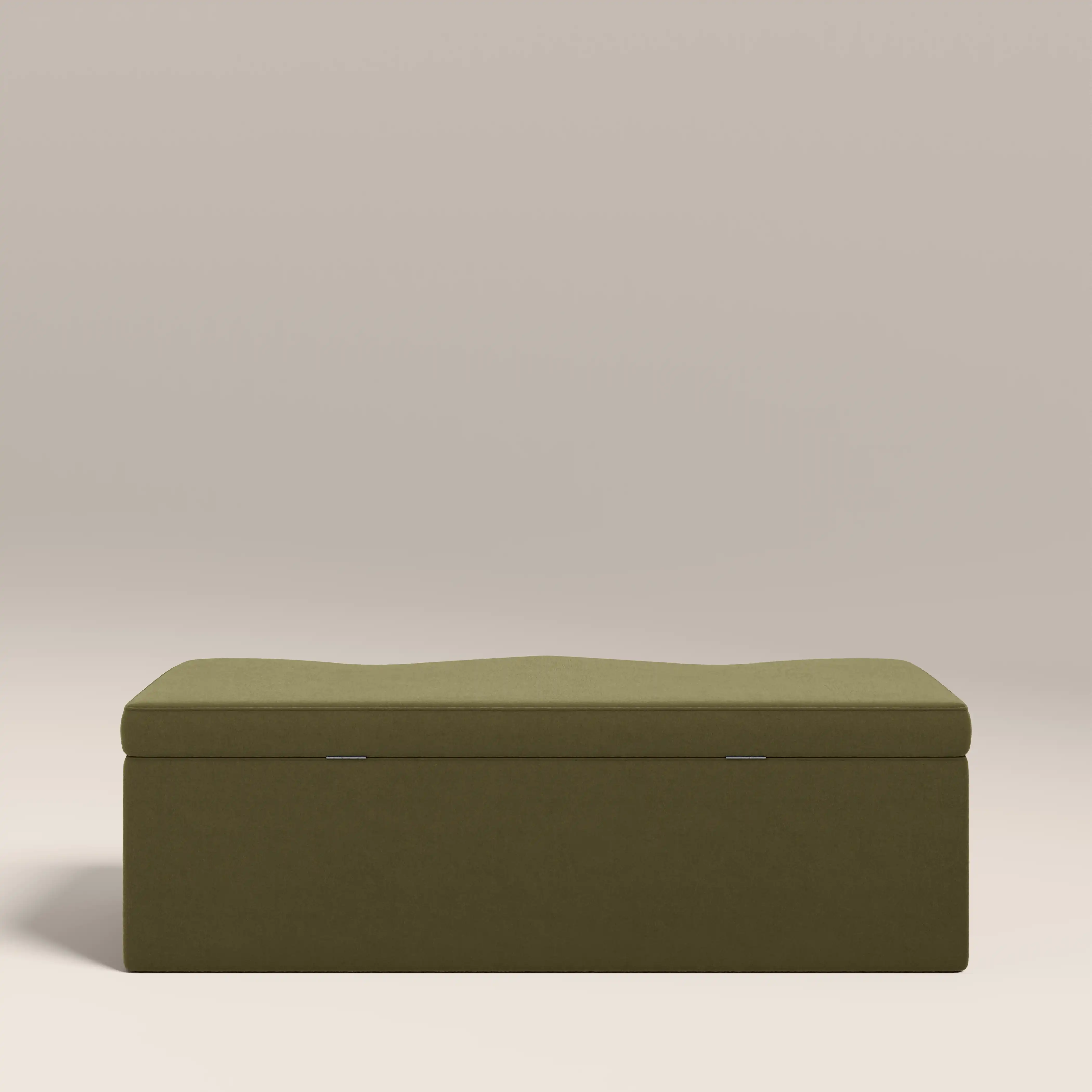 Ivan Storage Ottoman | Moss Green Sustainable Mohair Velvet - Image 7
