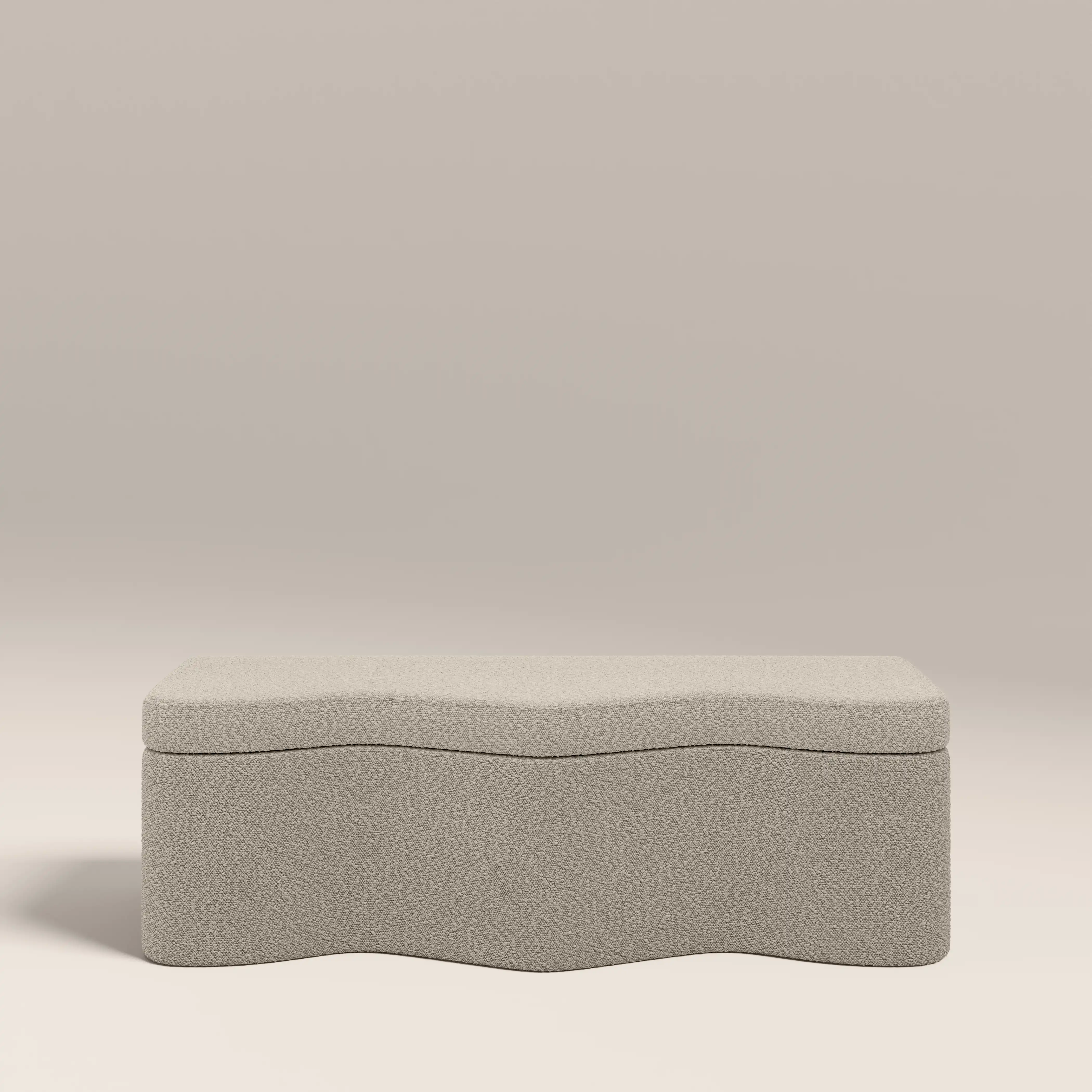 Ivan Storage Ottoman | Speckled Stone Sustainable Boucle - Image 4
