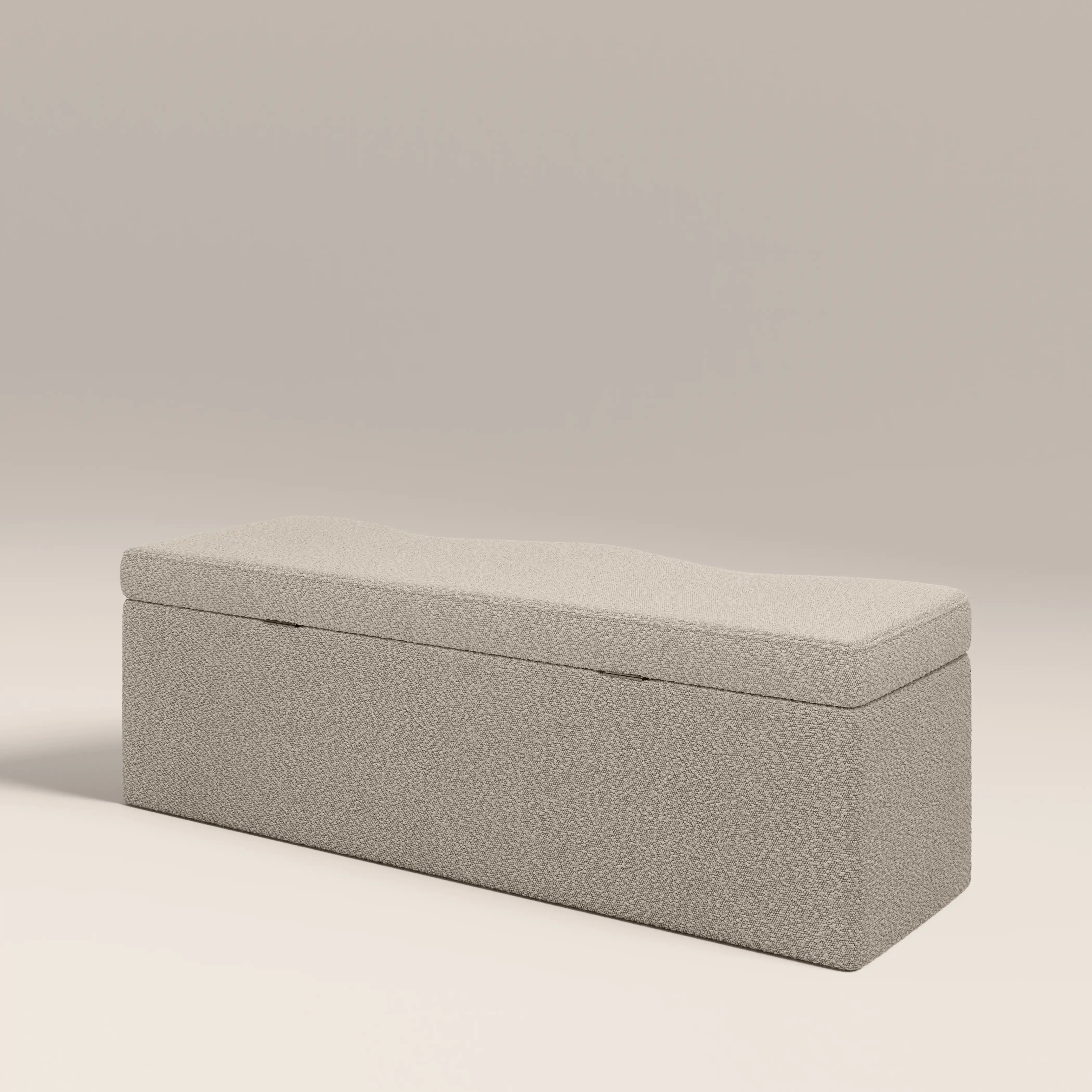 Ivan Storage Ottoman | Speckled Stone Sustainable Boucle - Image 5