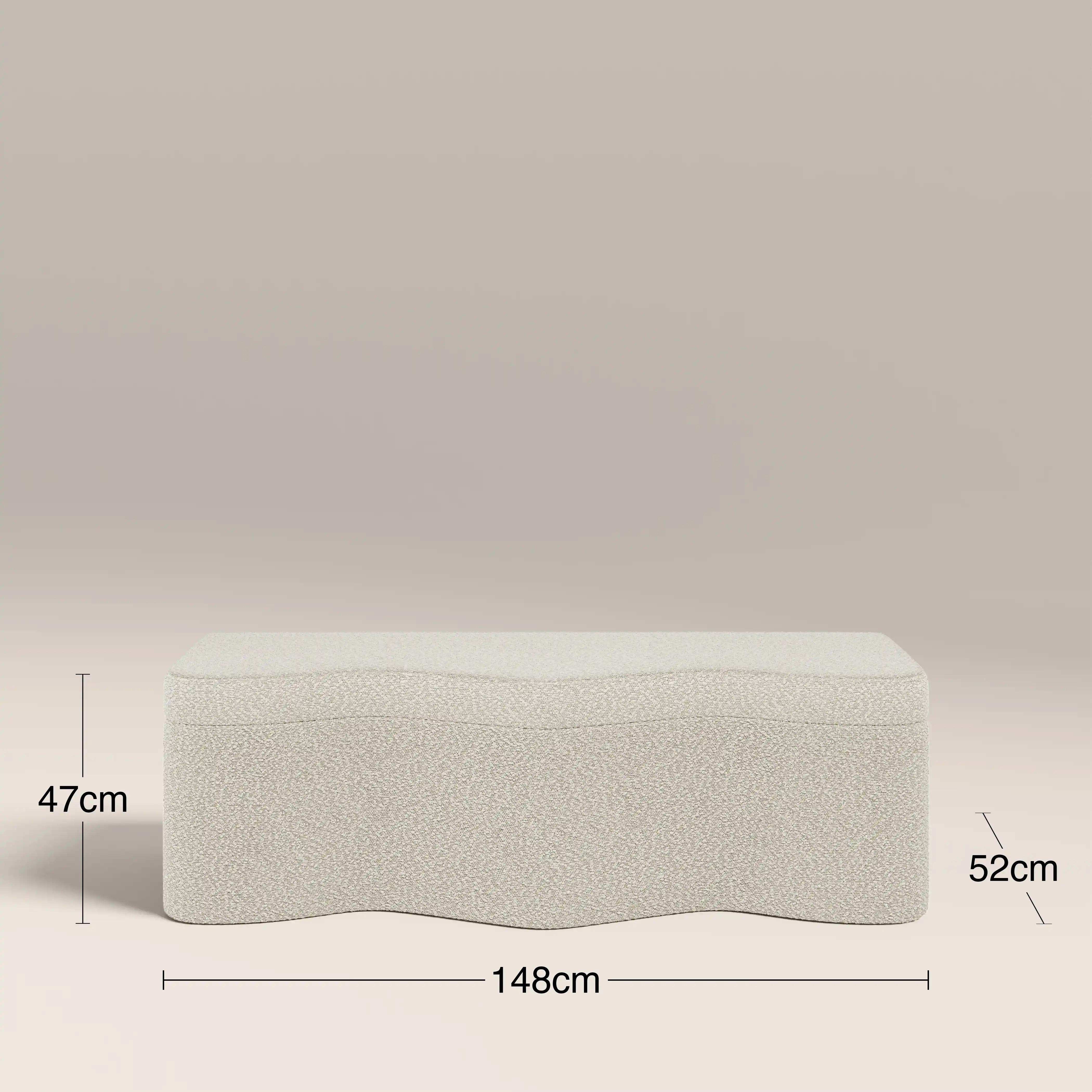 Ivan Storage Ottoman | Speckled Stone Sustainable Boucle - Image 7