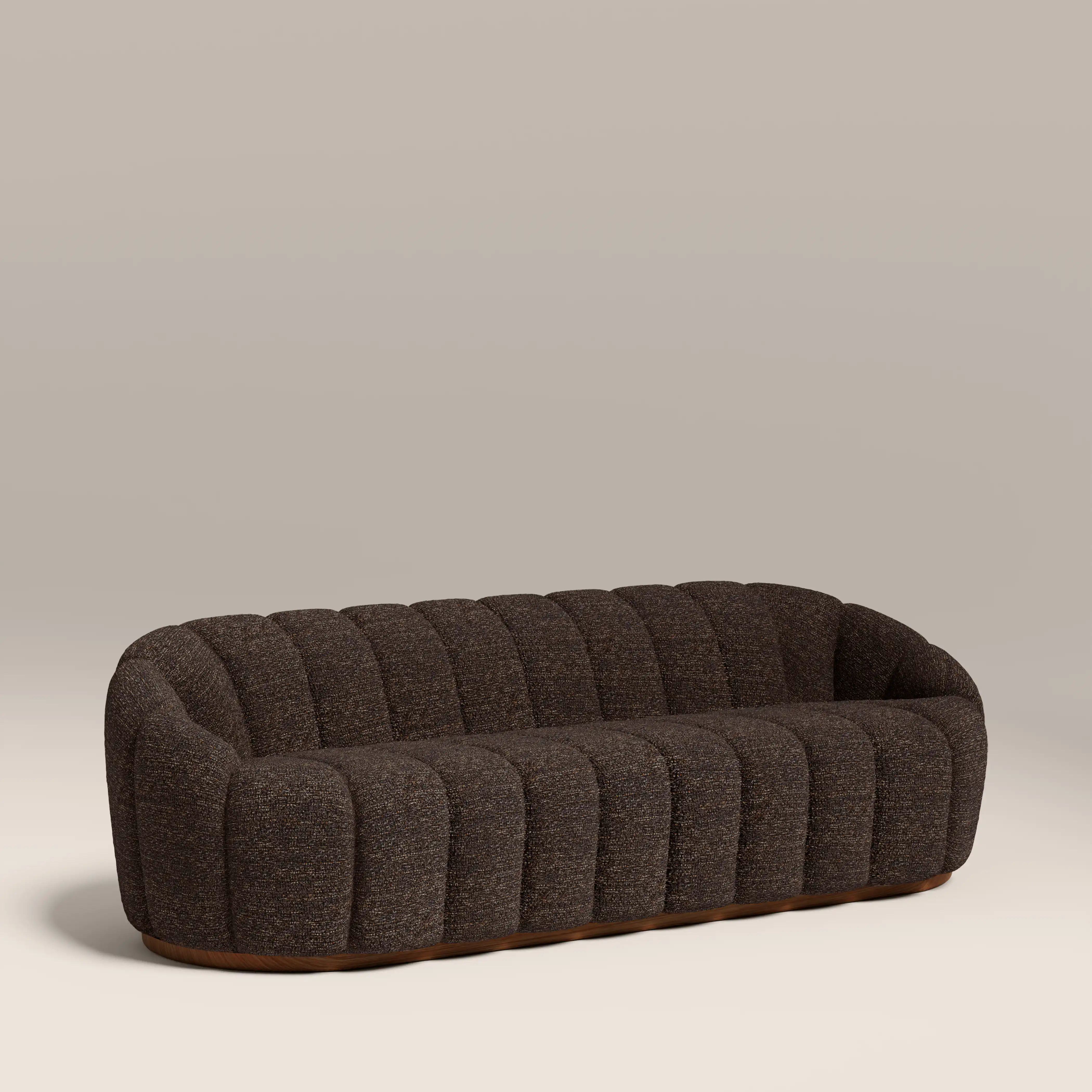 Ivy 3 Seater Sofa | Speckled Espresso Boucle - Image 3