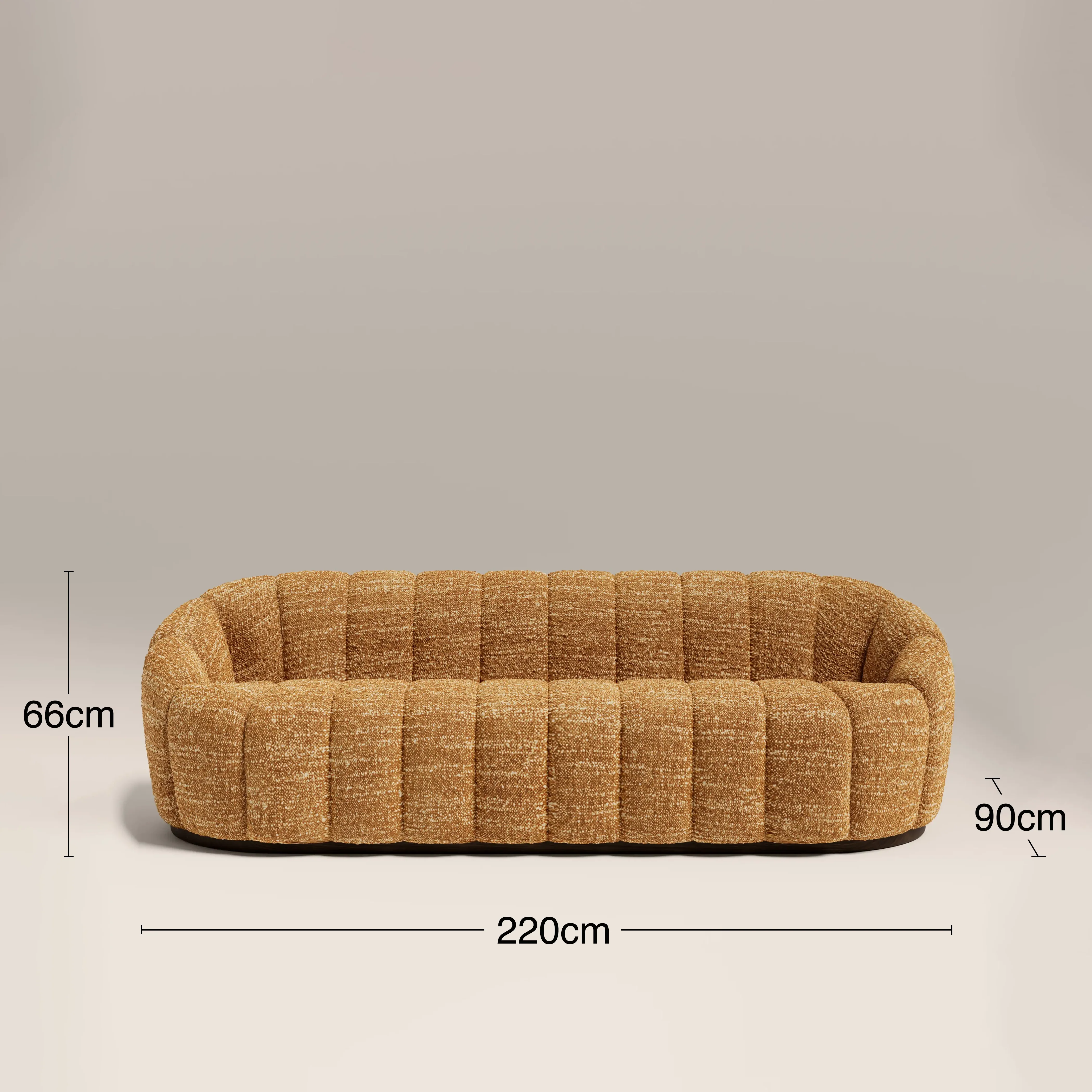 Ivy 3 Seater Sofa | Speckled Honey Sustainable Boucle - Image 8