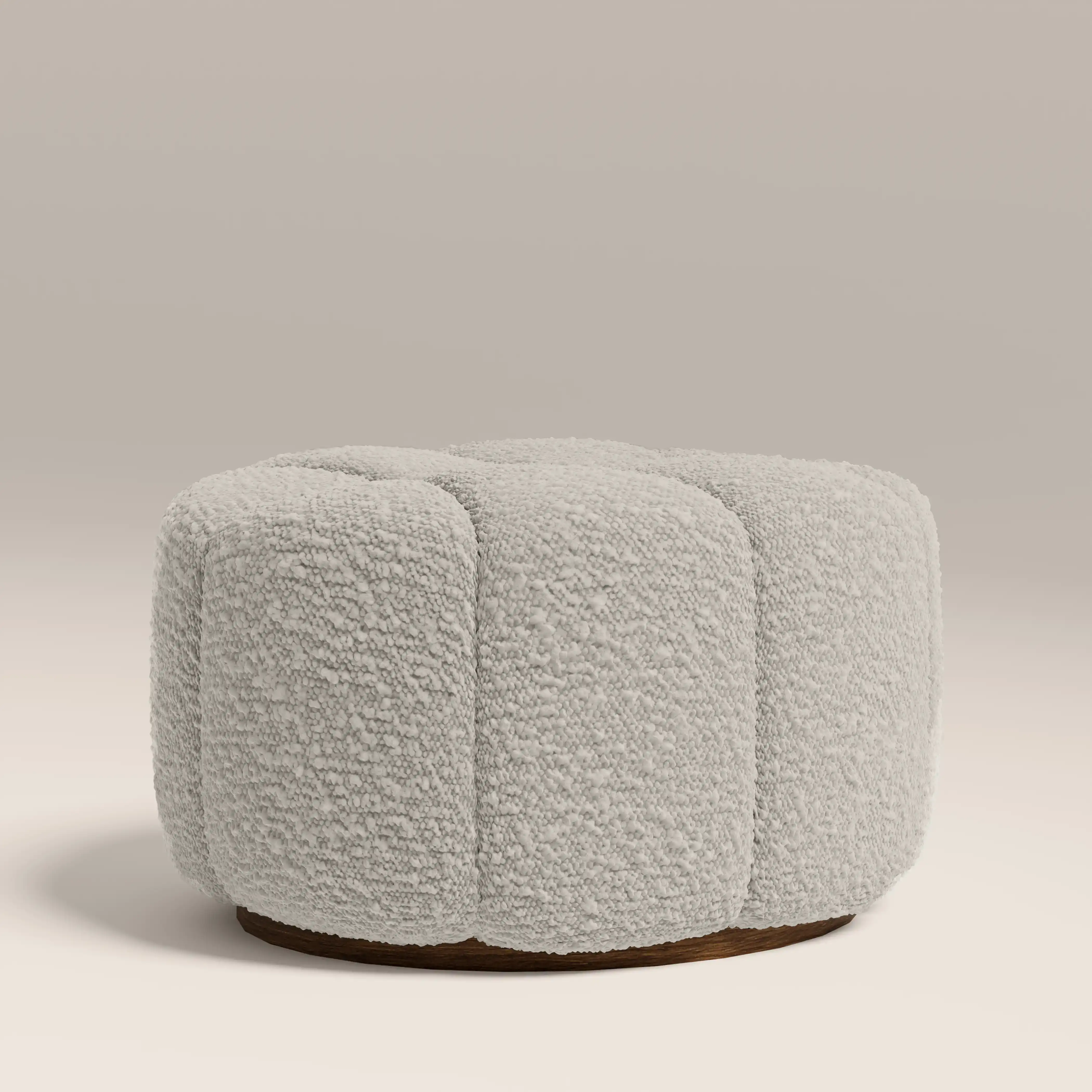 Ivy Footstool | Speckled Stone Sustainable Boucle - Image 2
