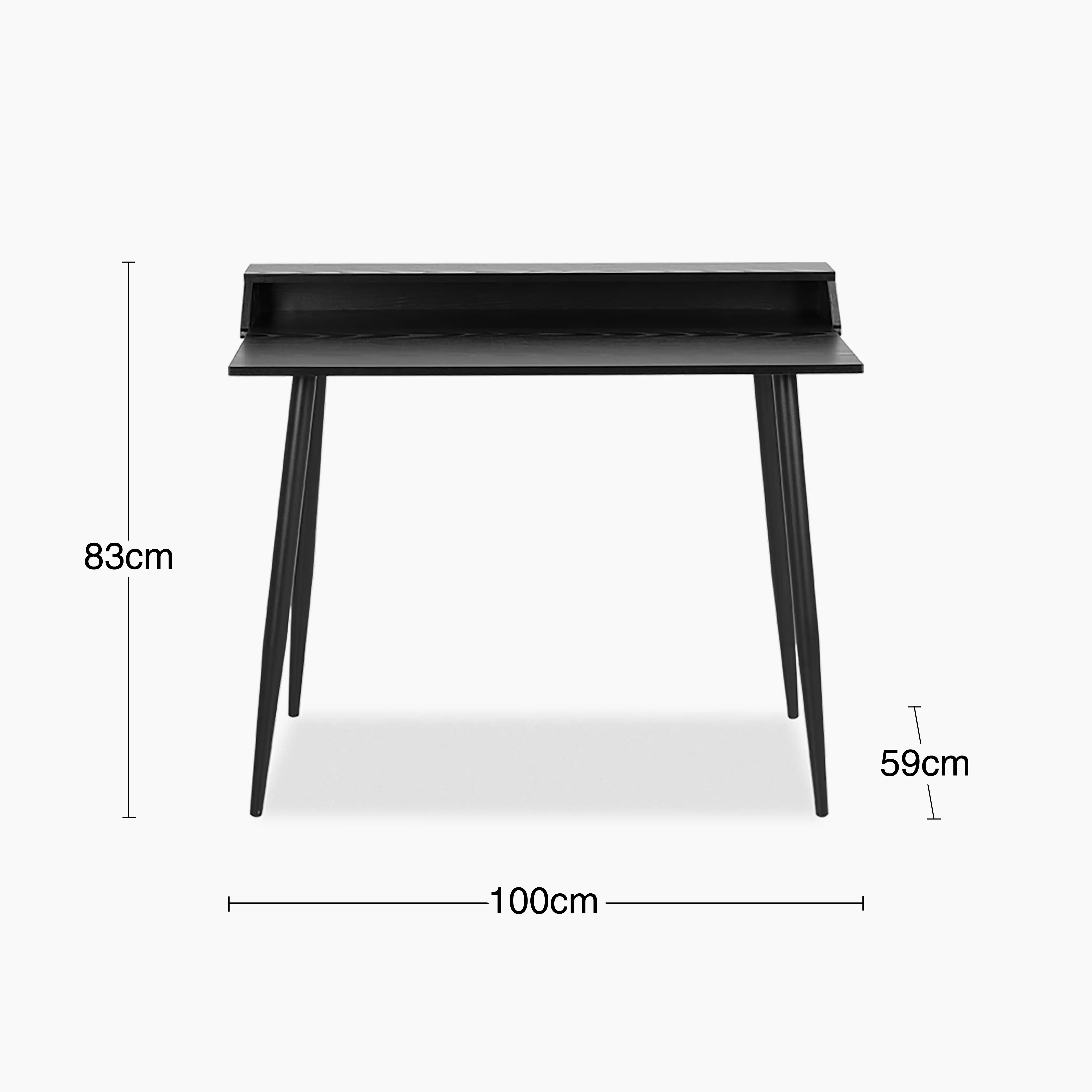 Joe Wooden Desk | Black - Image 5