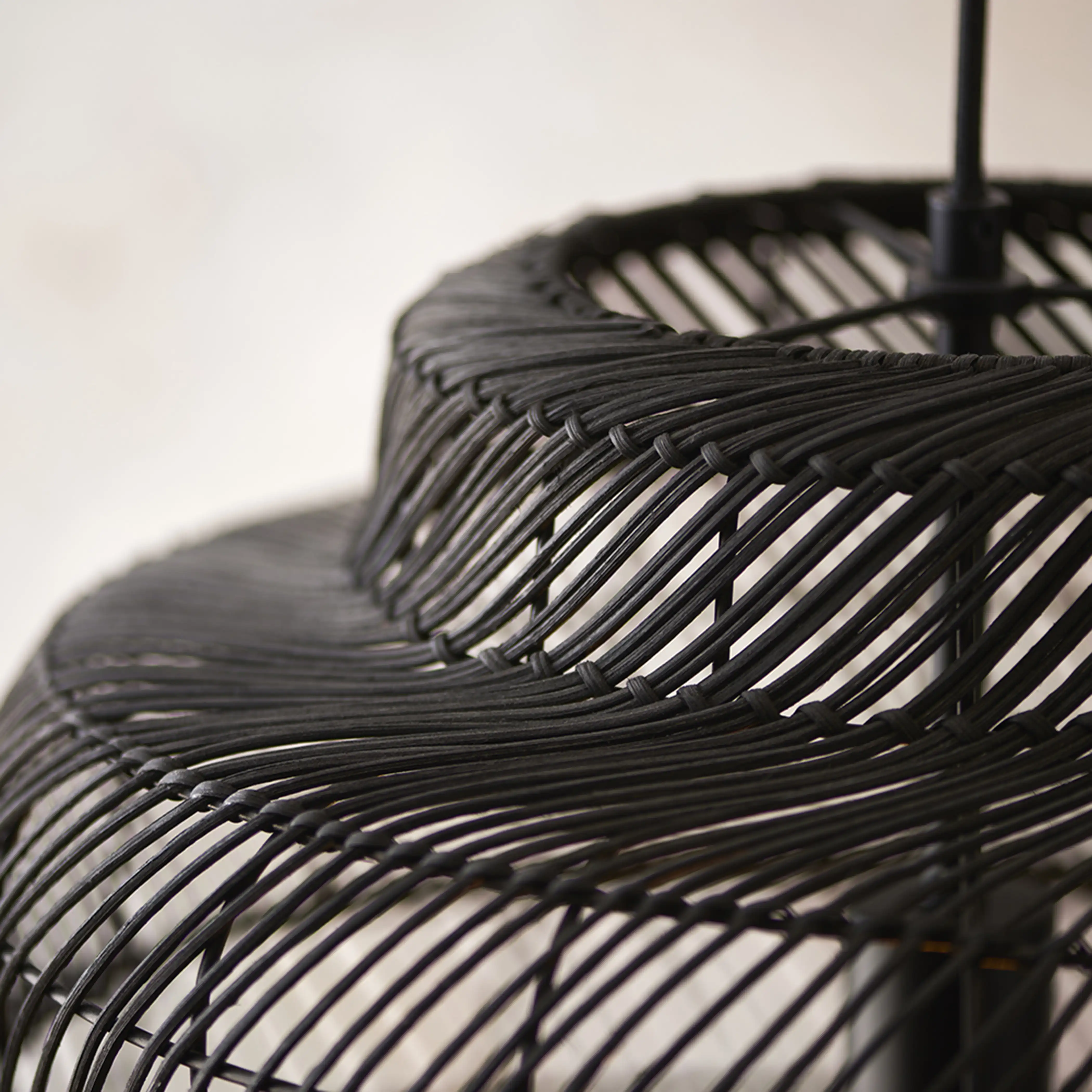 Karys Large Pendant Light | Black Rattan - Image 5