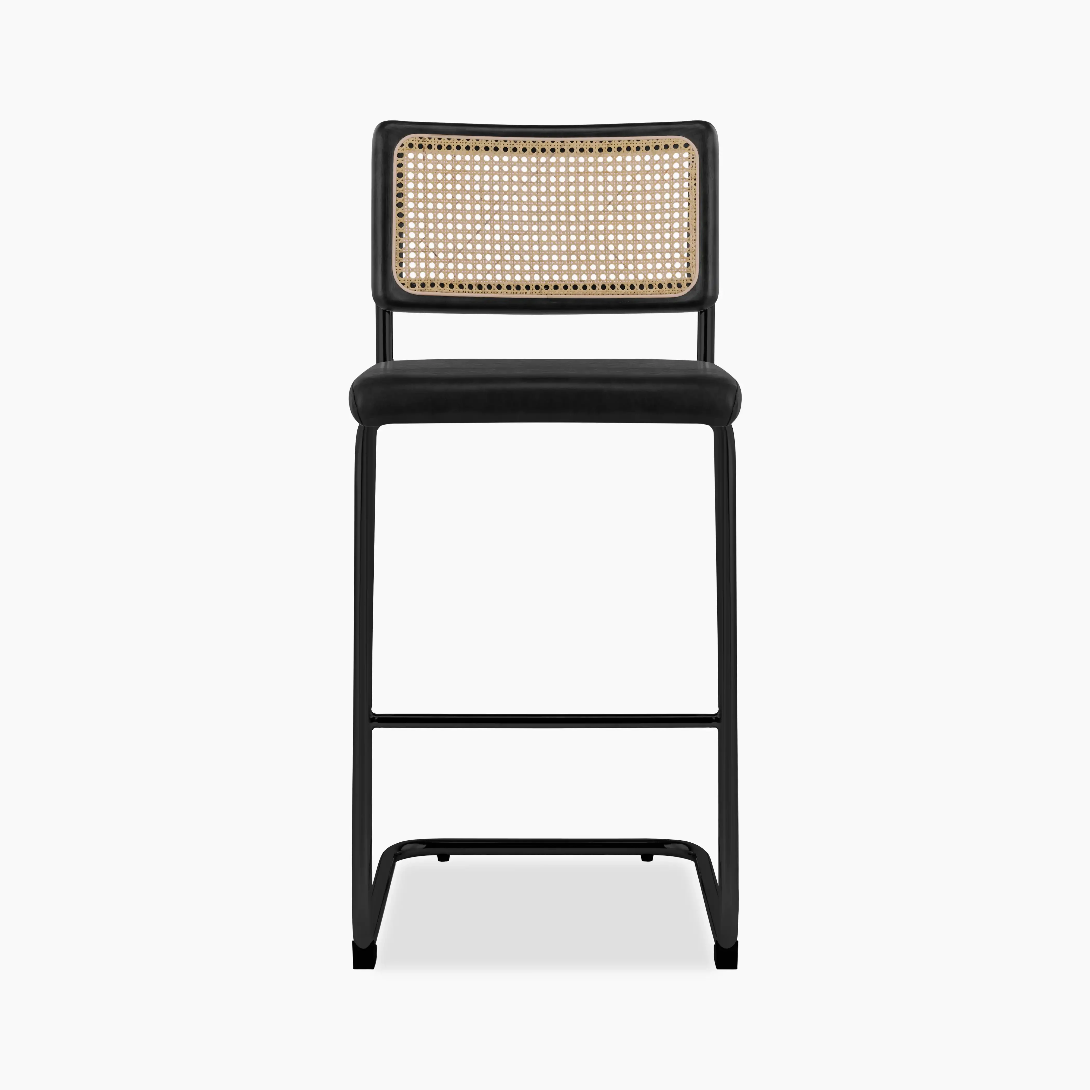 Kenton Bar Stool | Vintage Black Faux Leather & Black - Image 3