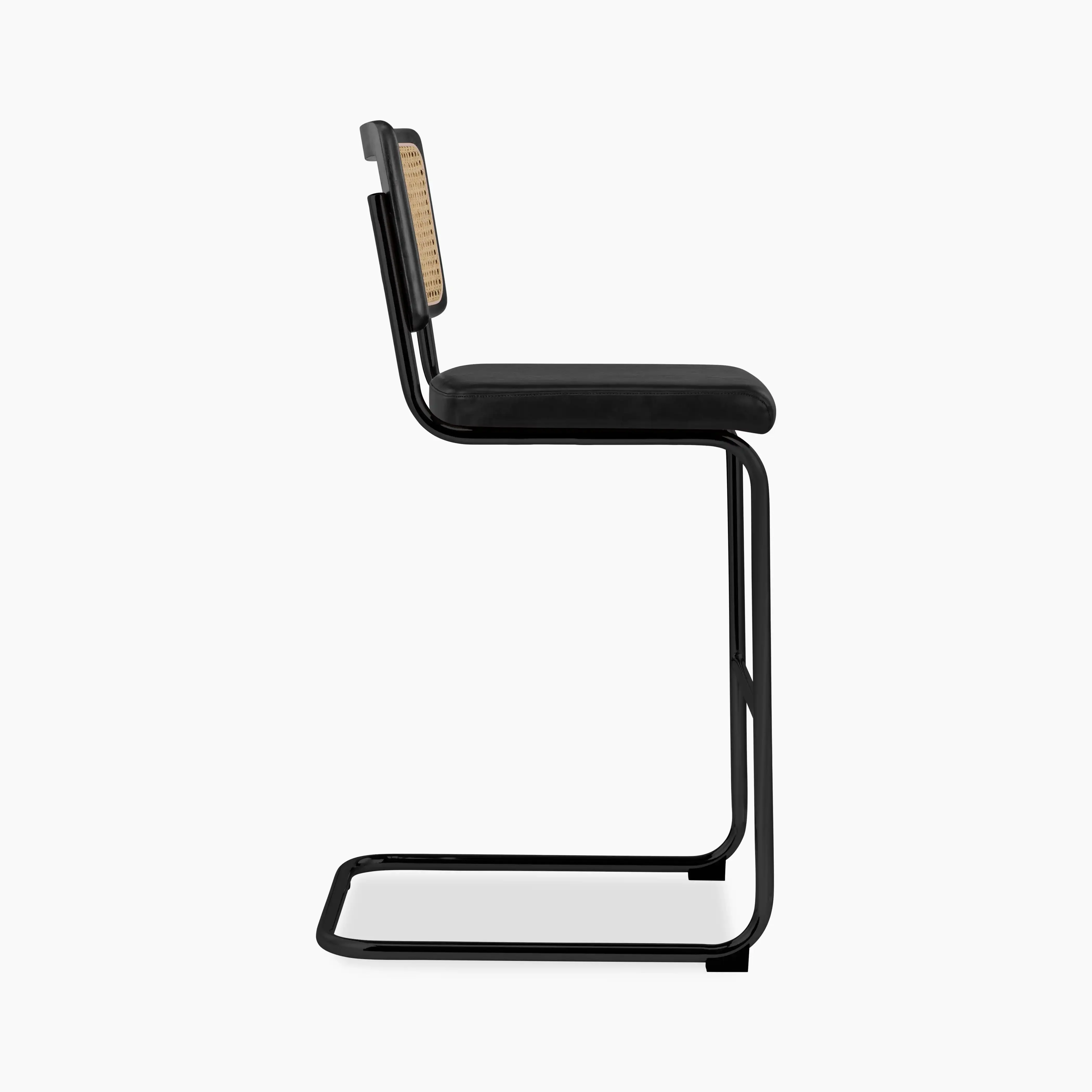Kenton Bar Stool | Vintage Black Faux Leather & Black - Image 4