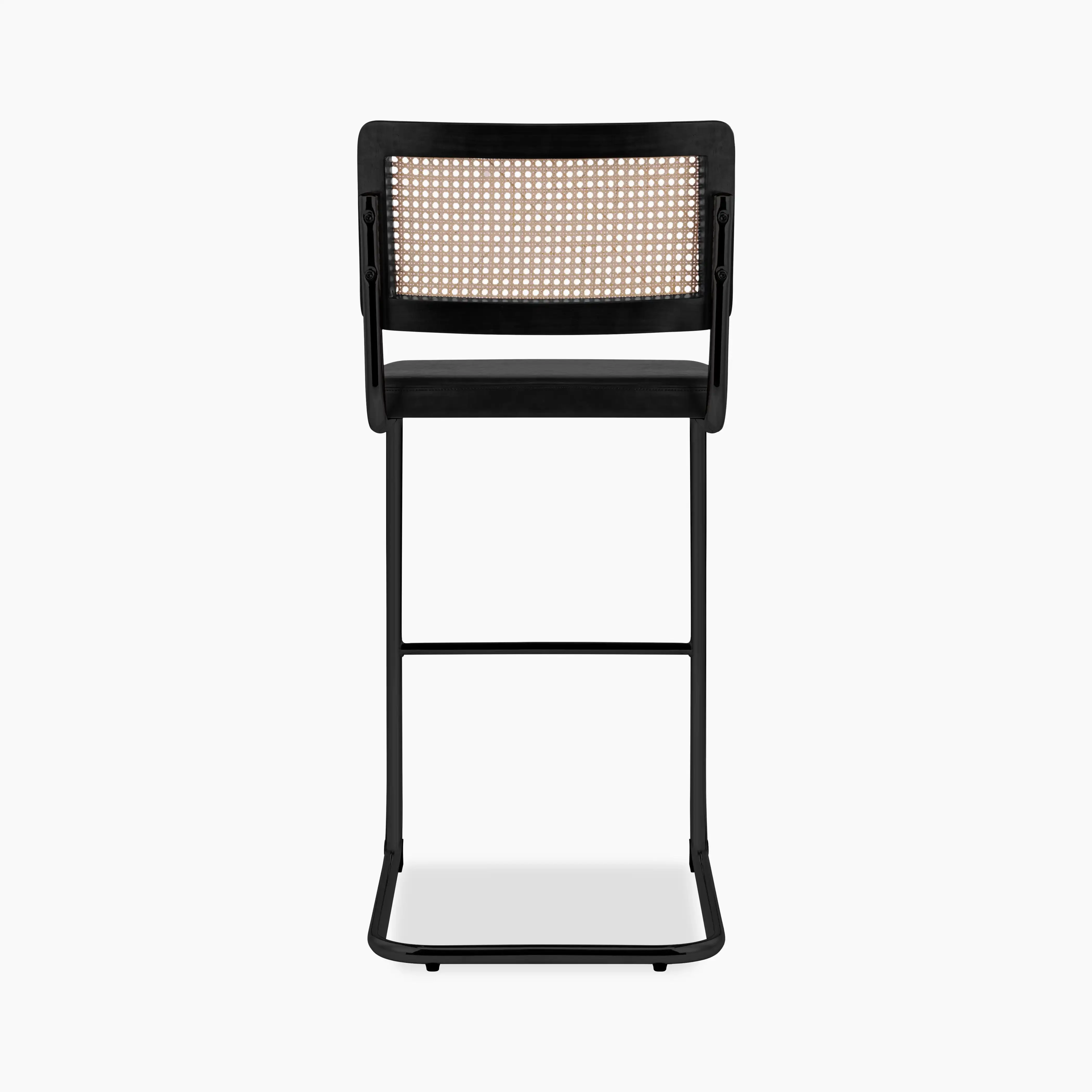 Kenton Bar Stool | Vintage Black Faux Leather & Black - Image 5