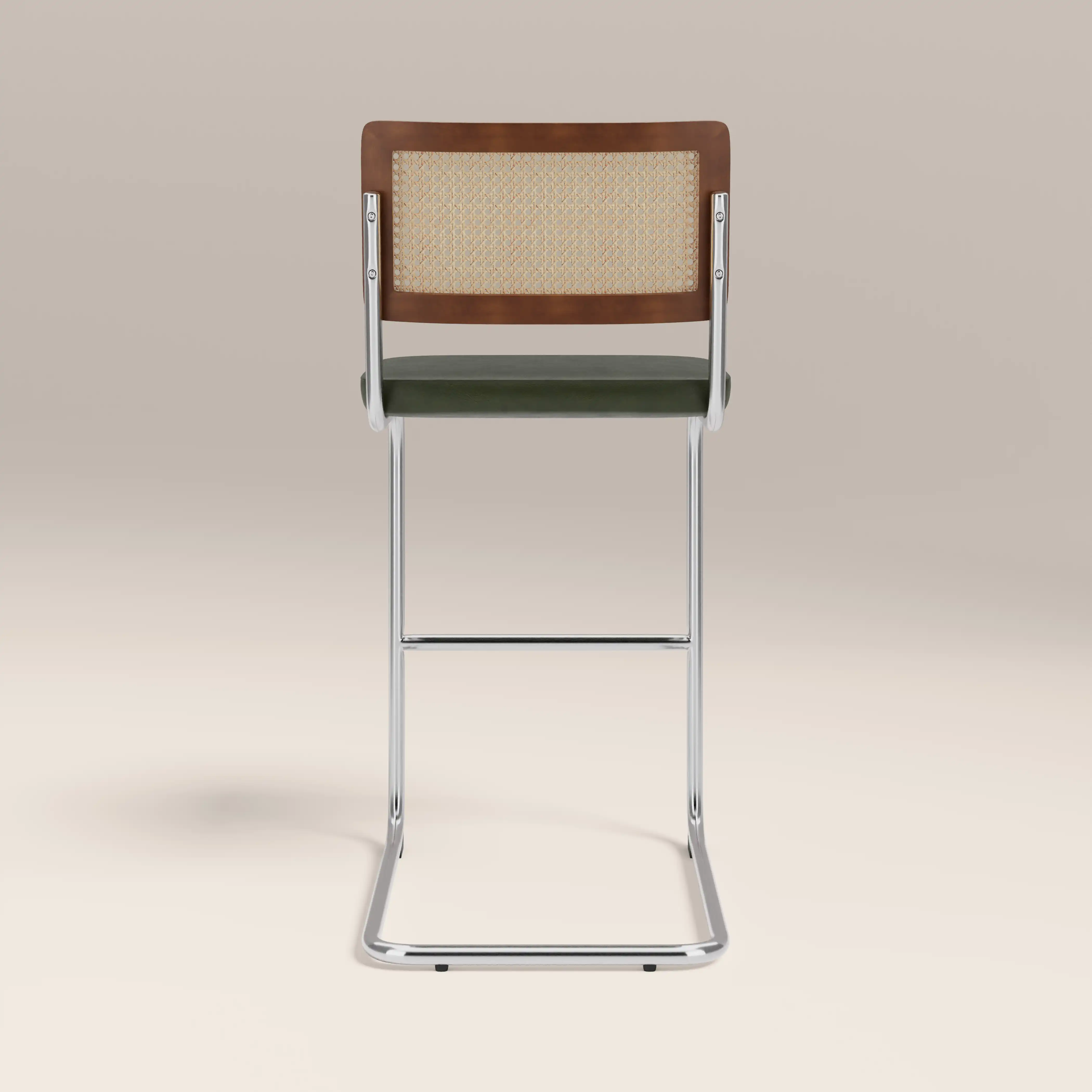 Kenton Bar Stool | Vintage Green Faux Leather & Chrome - Image 6