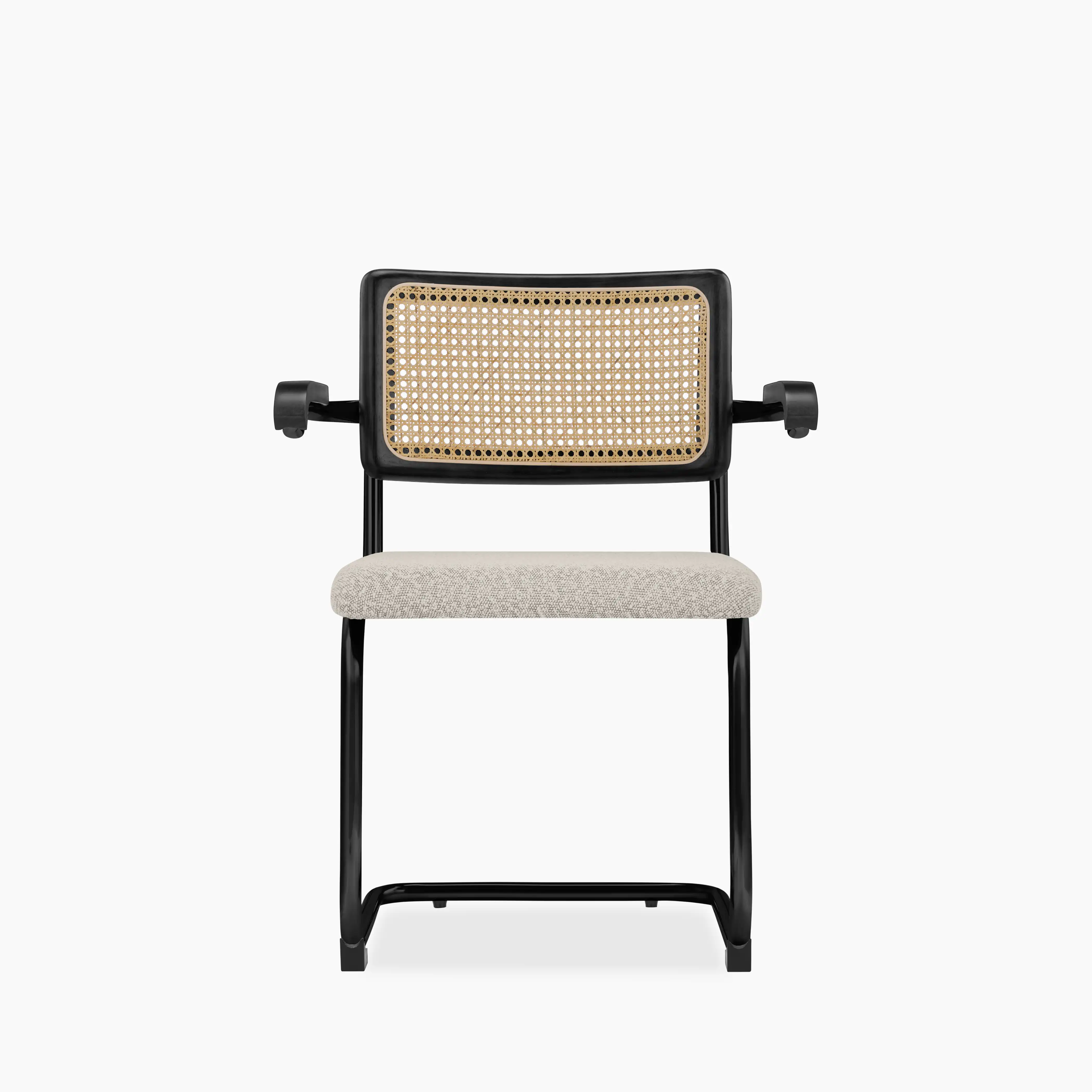 Kenton Carver Dining Chair | Speckled Stone Sustainable Boucle & Black - Image 2