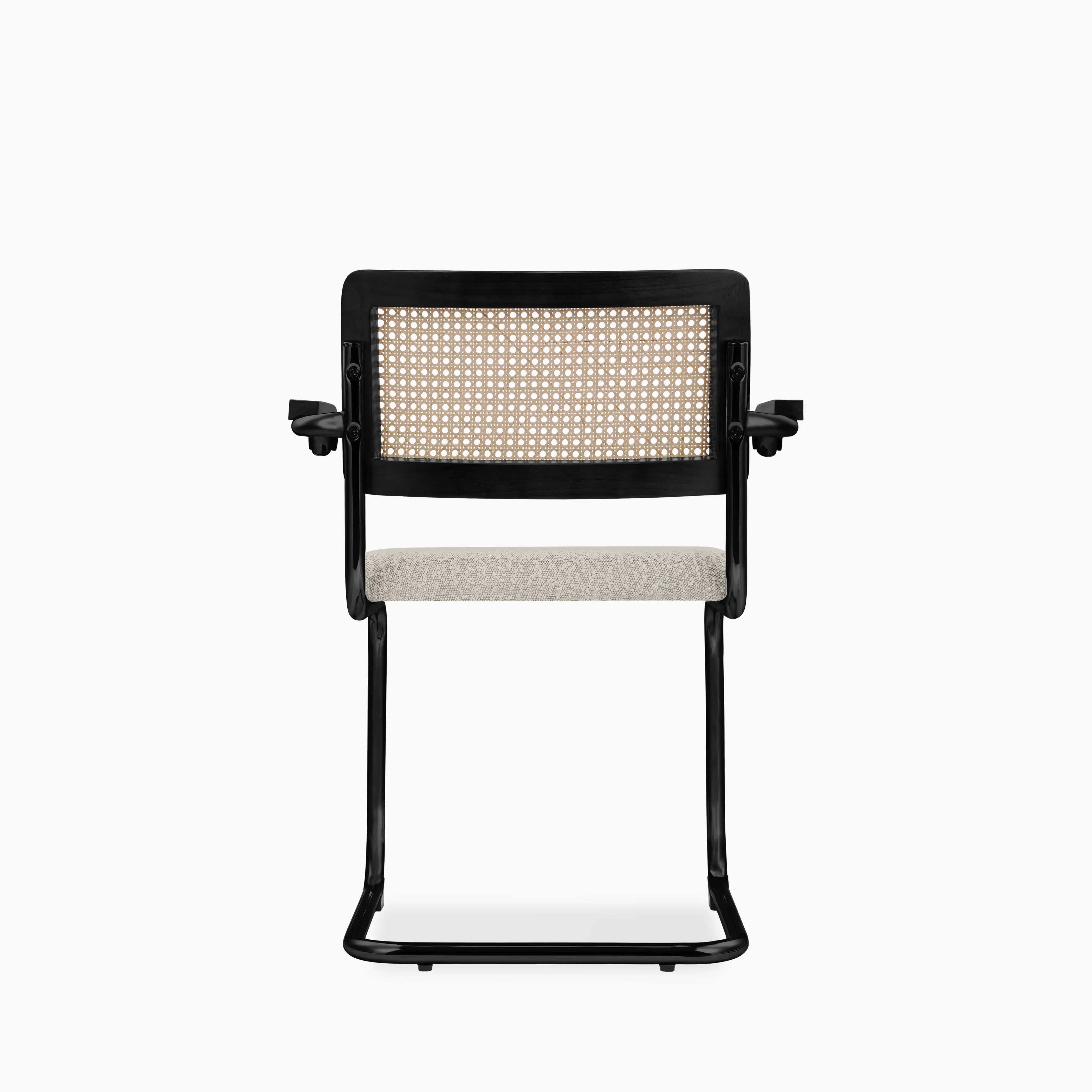 Kenton Carver Dining Chair | Speckled Stone Sustainable Boucle & Black - Image 6