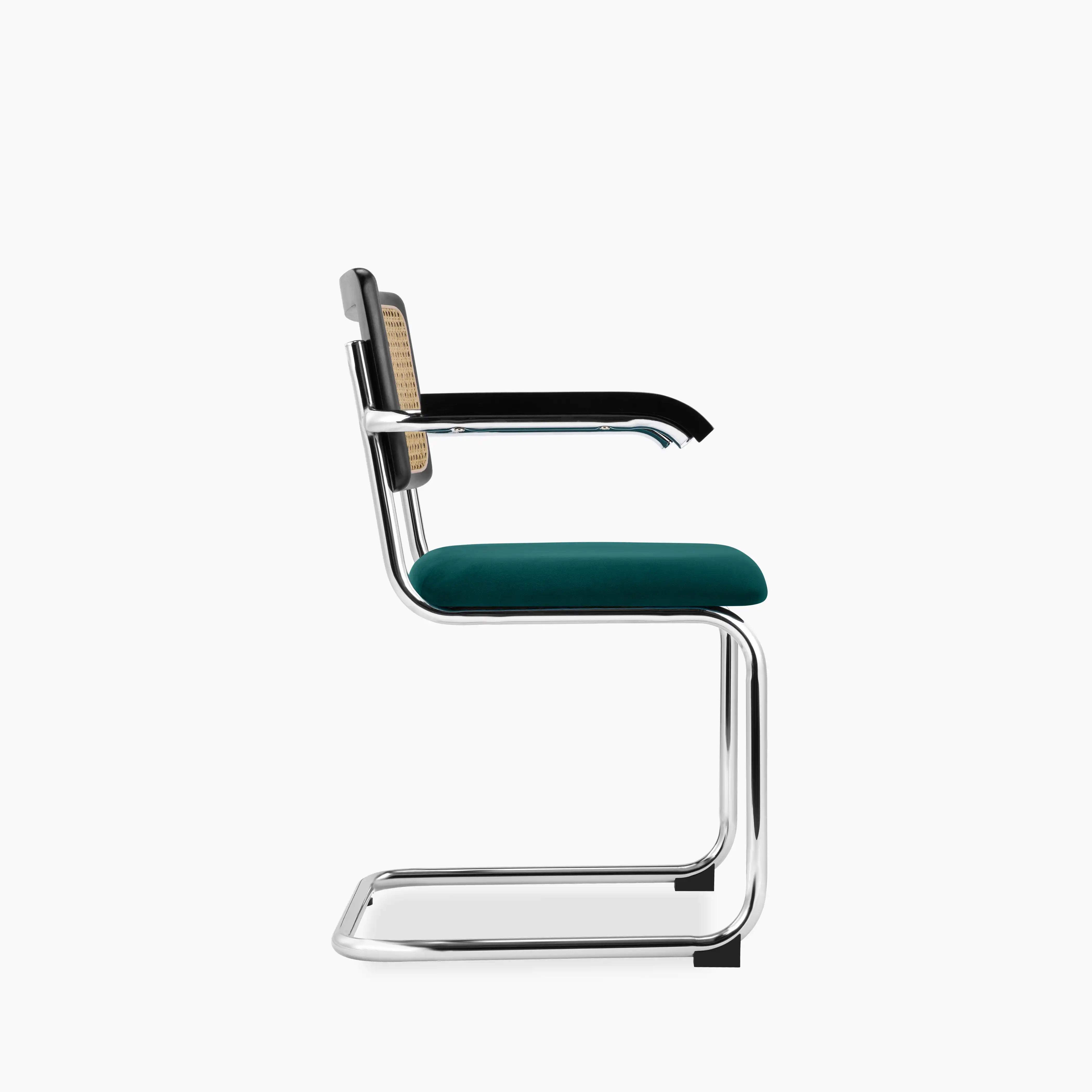 Kenton Carver Dining Chair | Teal Sustainable Velvet & Black - Image 5