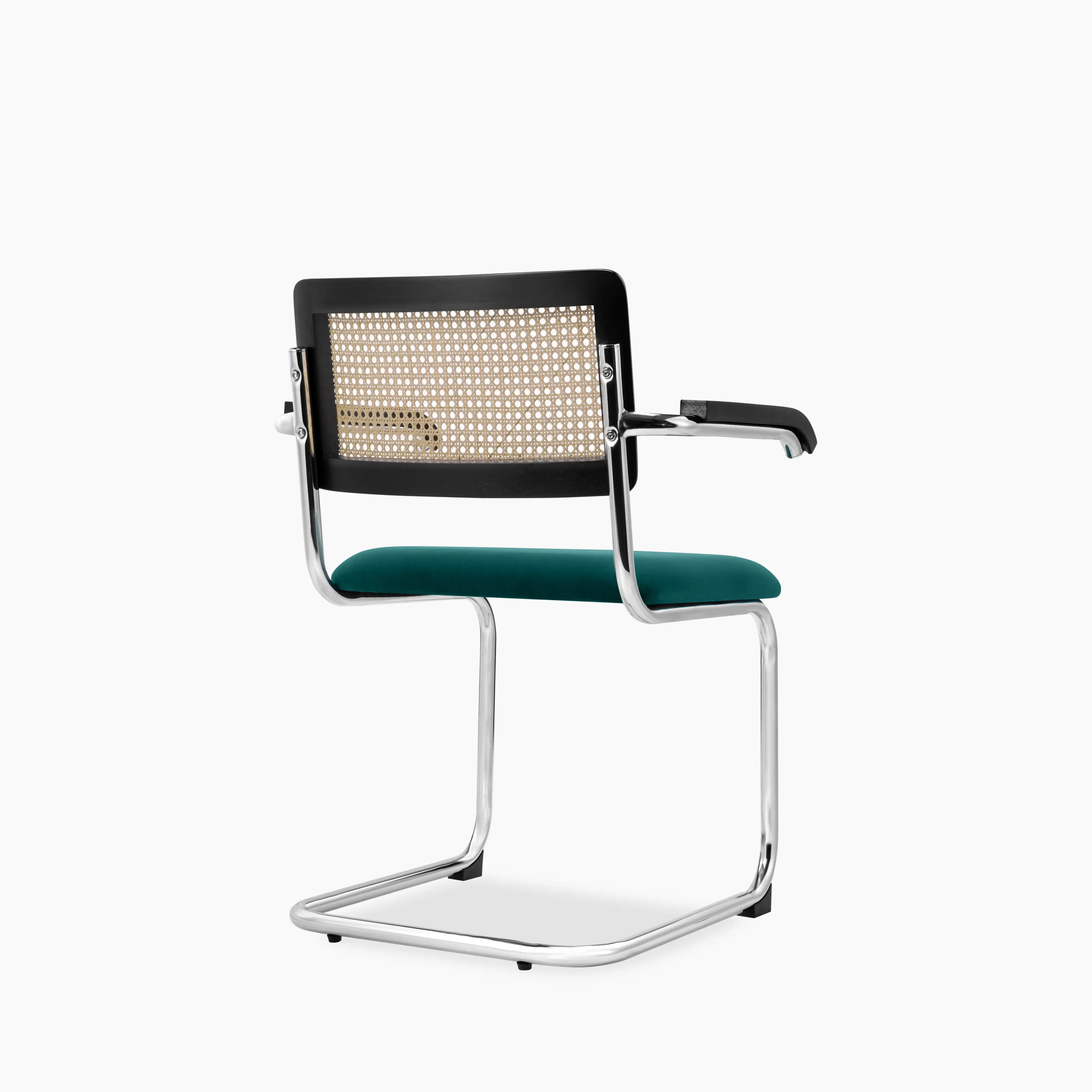 Kenton Carver Dining Chair | Teal Sustainable Velvet & Black - Image 6