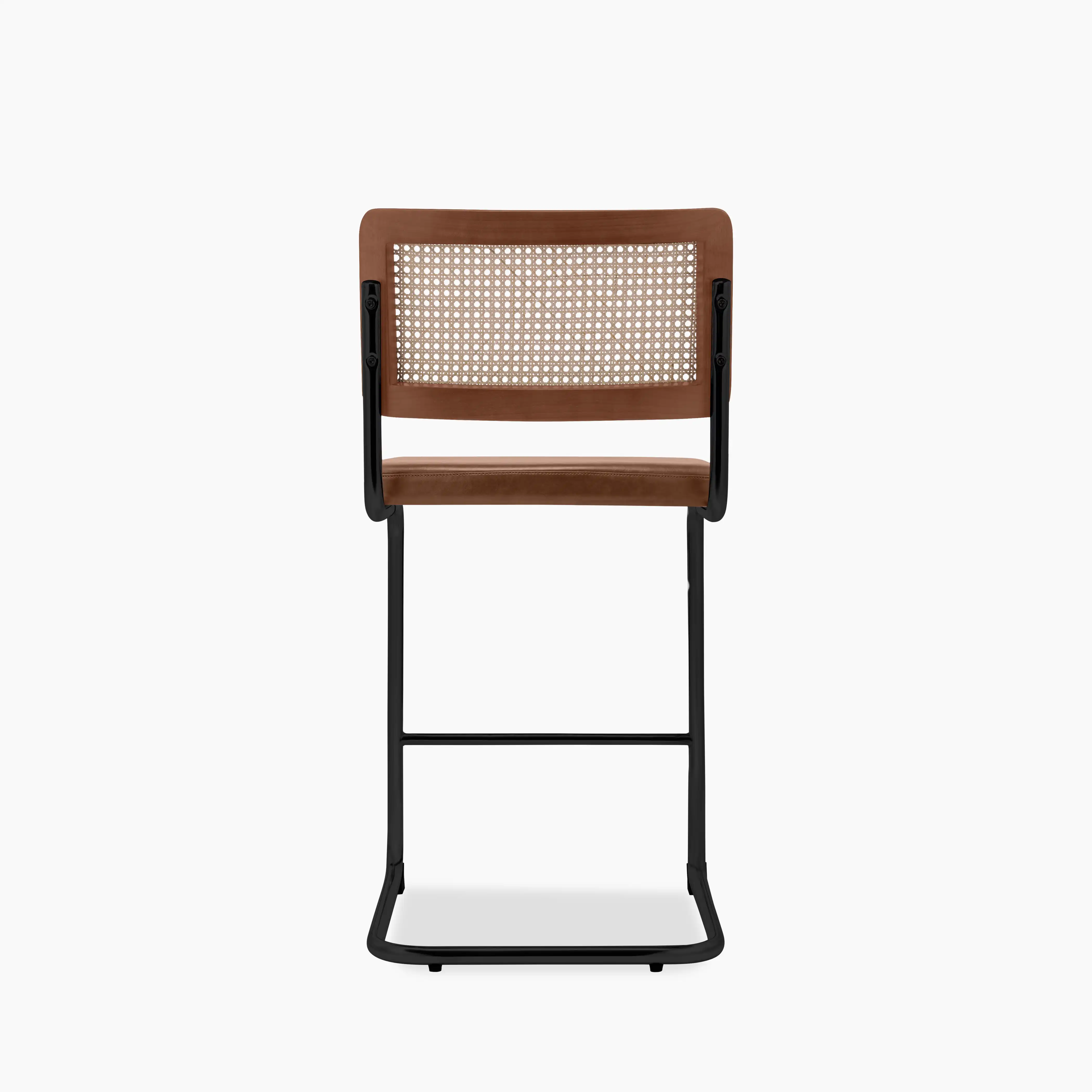 Kenton Kitchen Stool | Vintage Tan Faux Leather & Black - Image 5