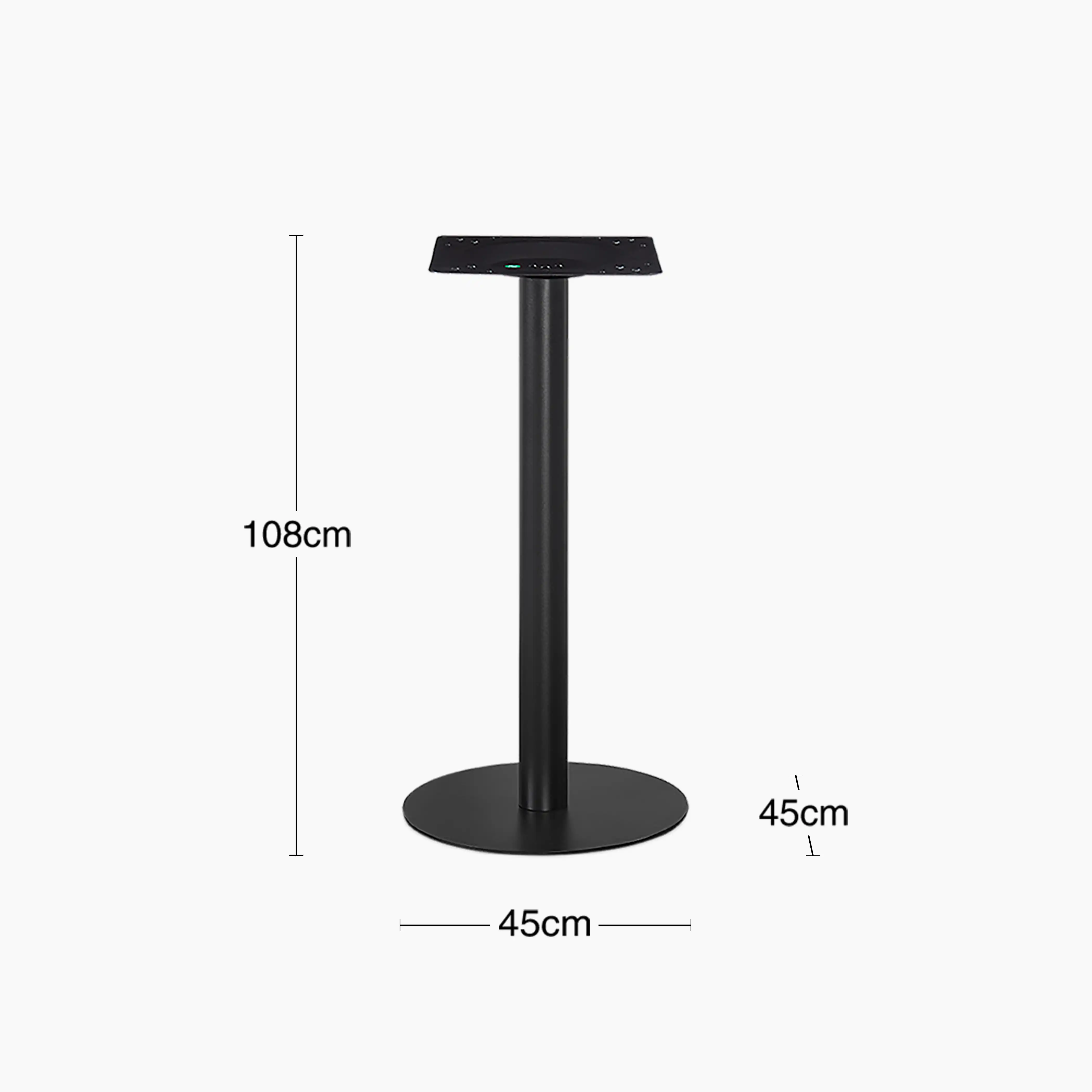 Kinsley Round Bar Table Base | Black - Image 2