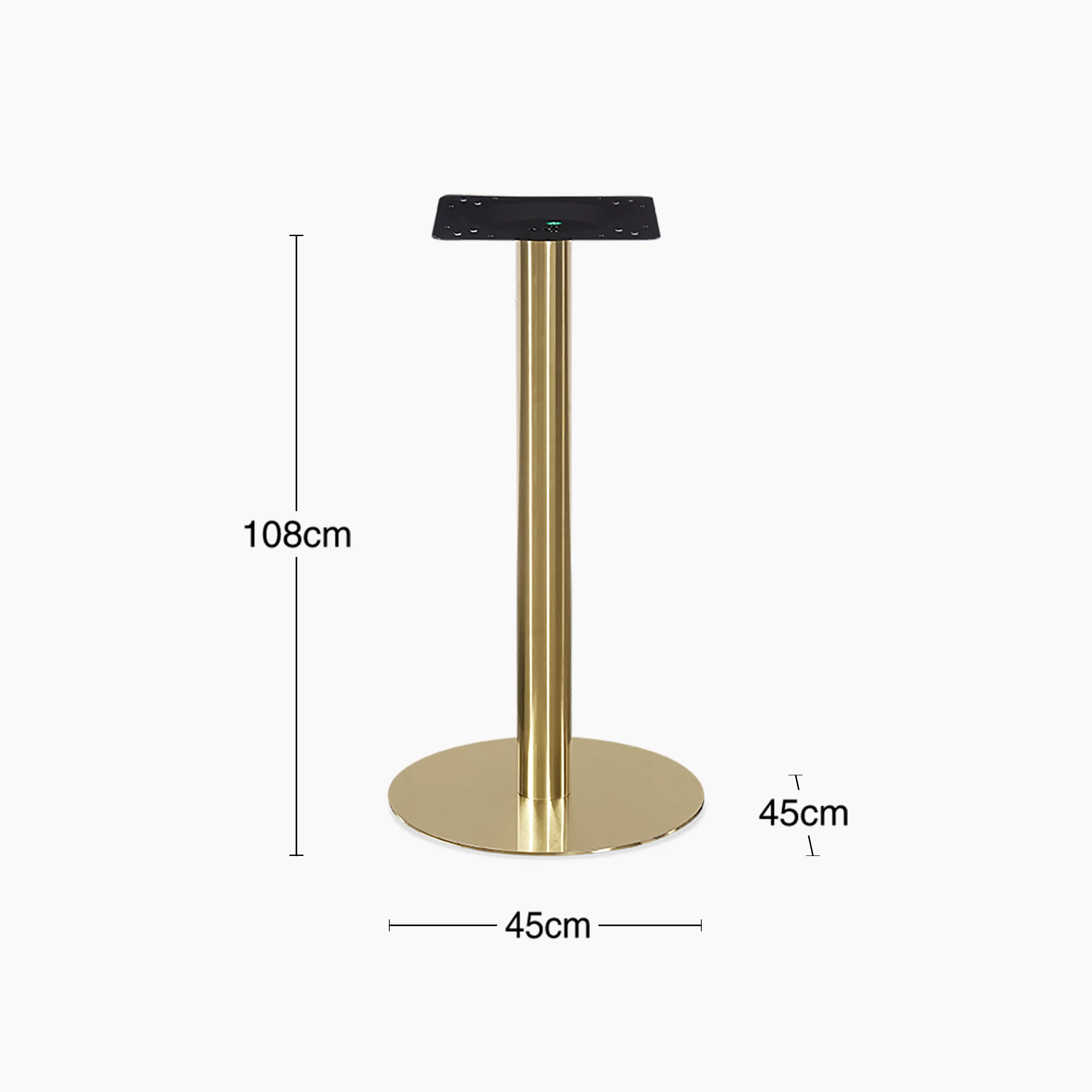 Kinsley Round Bar Table Base | Brass - Image 2