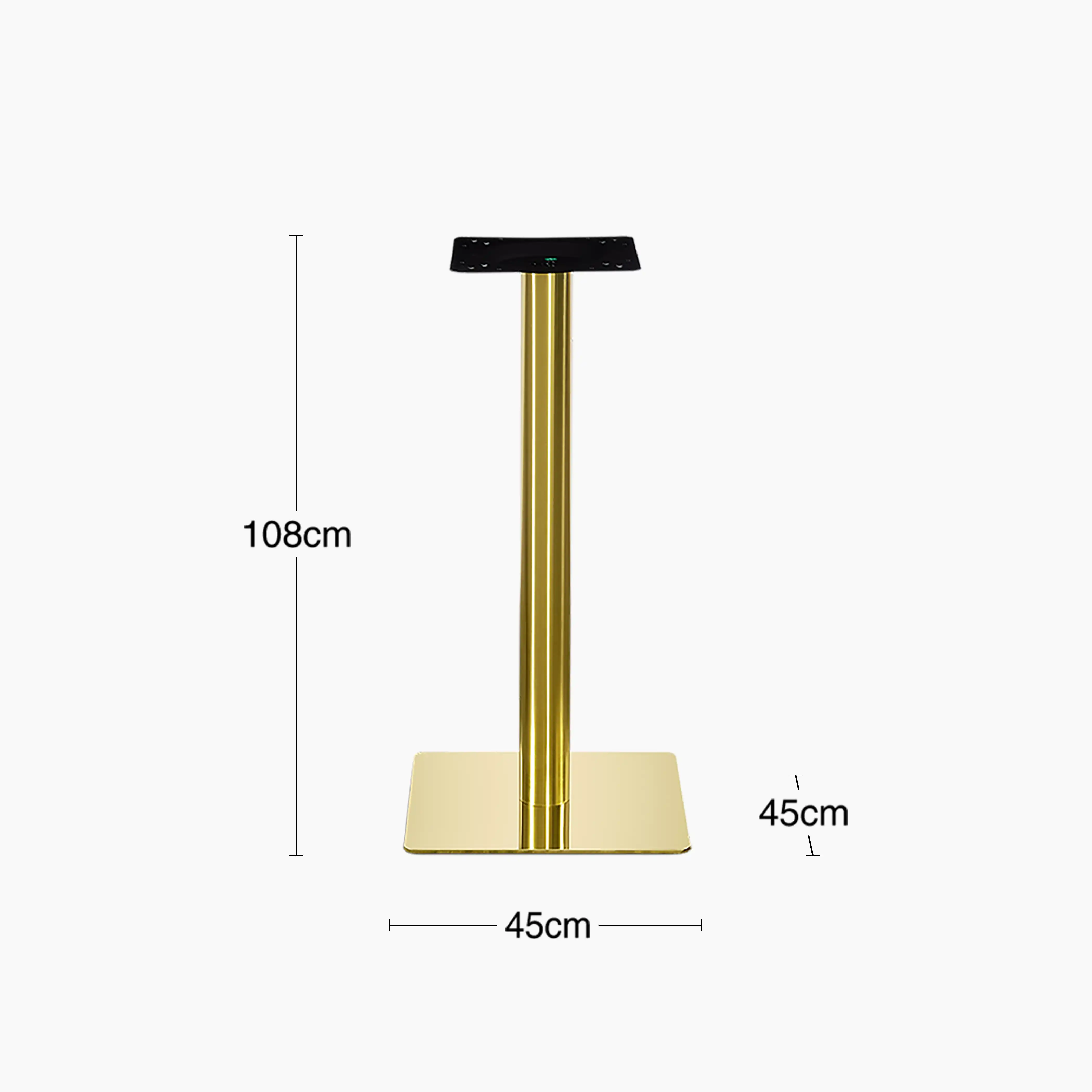 Kinsley Square Bar Table Base | Brass - Image 2