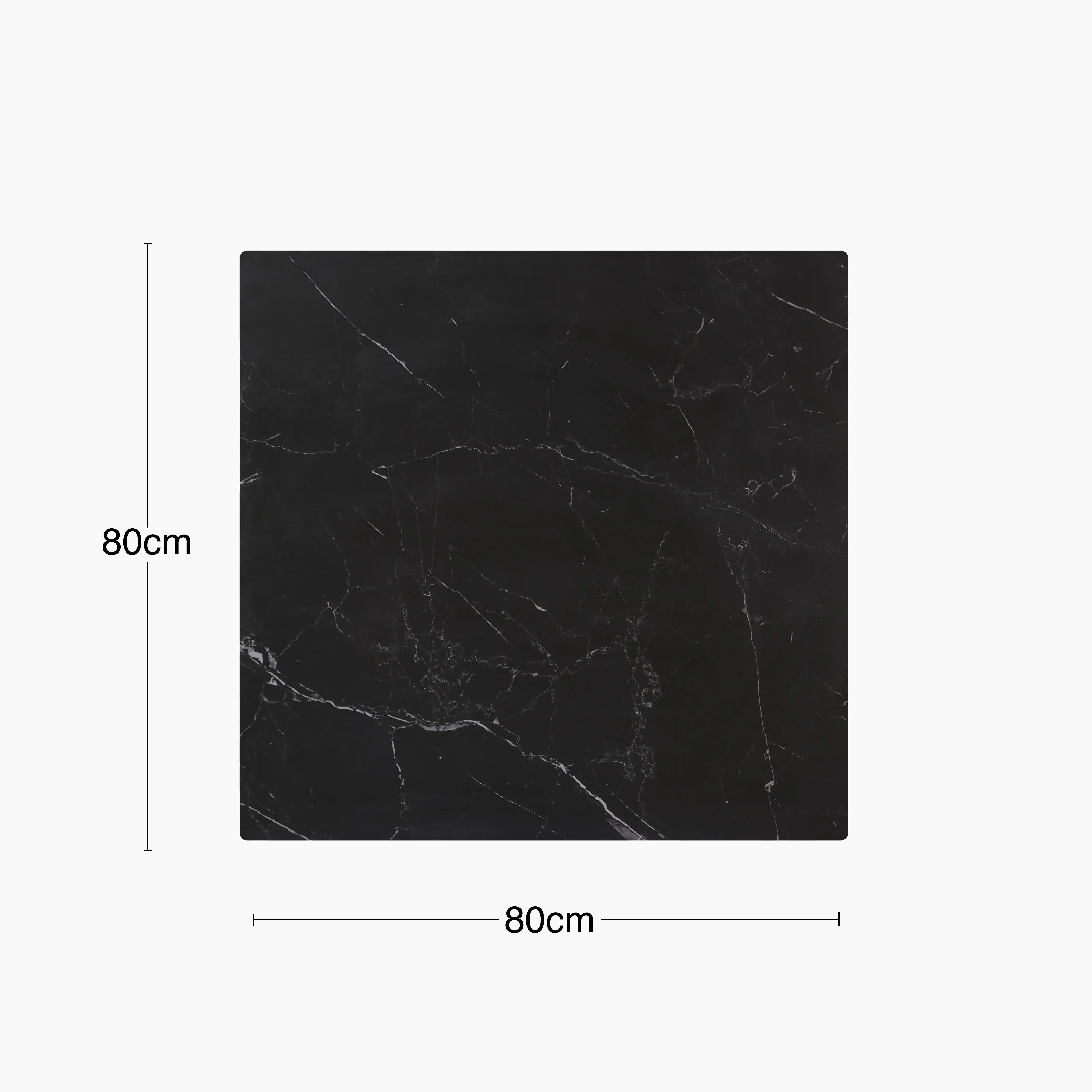Kinsley Square Table Top | Black Sintered Stone - Image 3