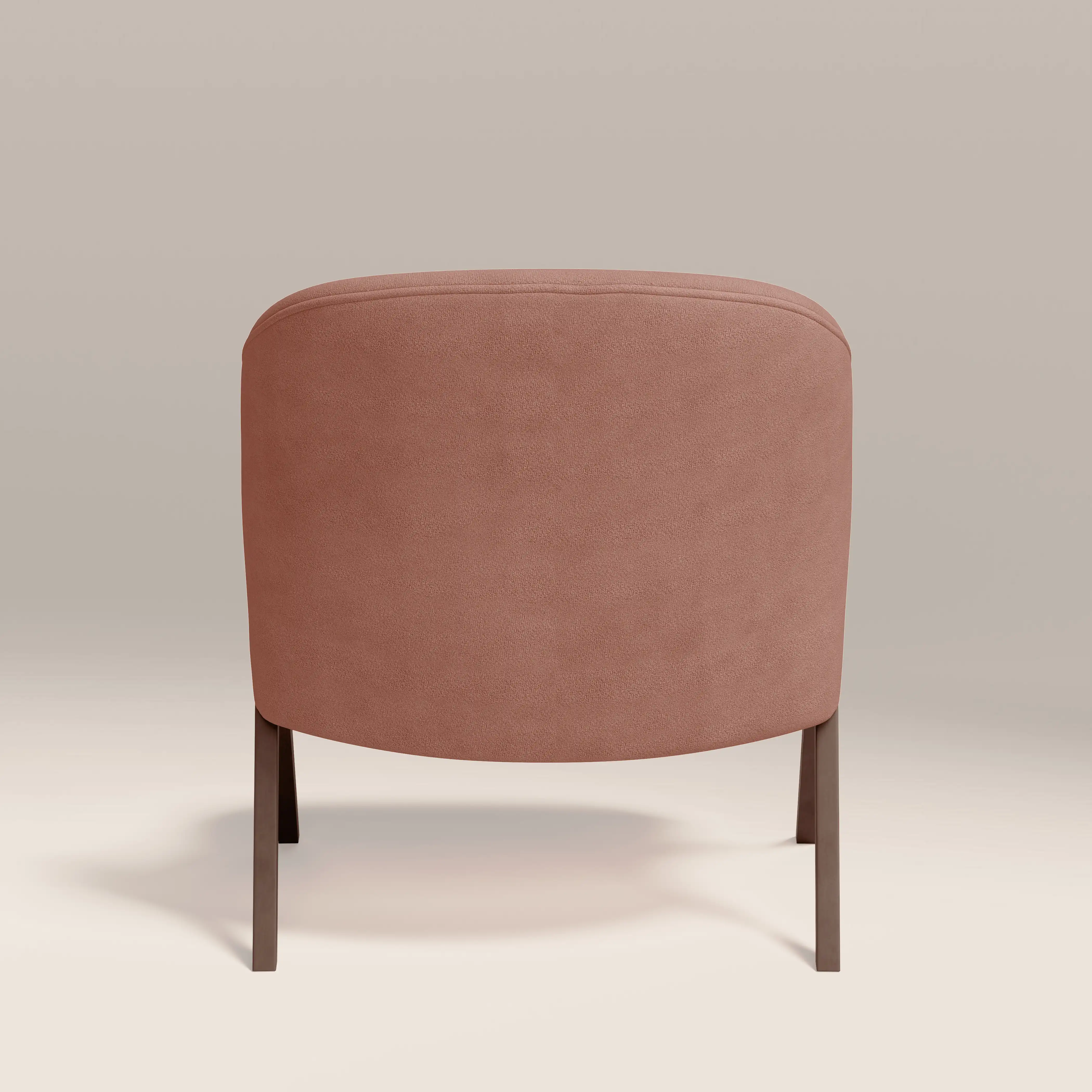 Kira Accent Chair | Blush Pink Sustainable Velvet & Walnut - Image 7