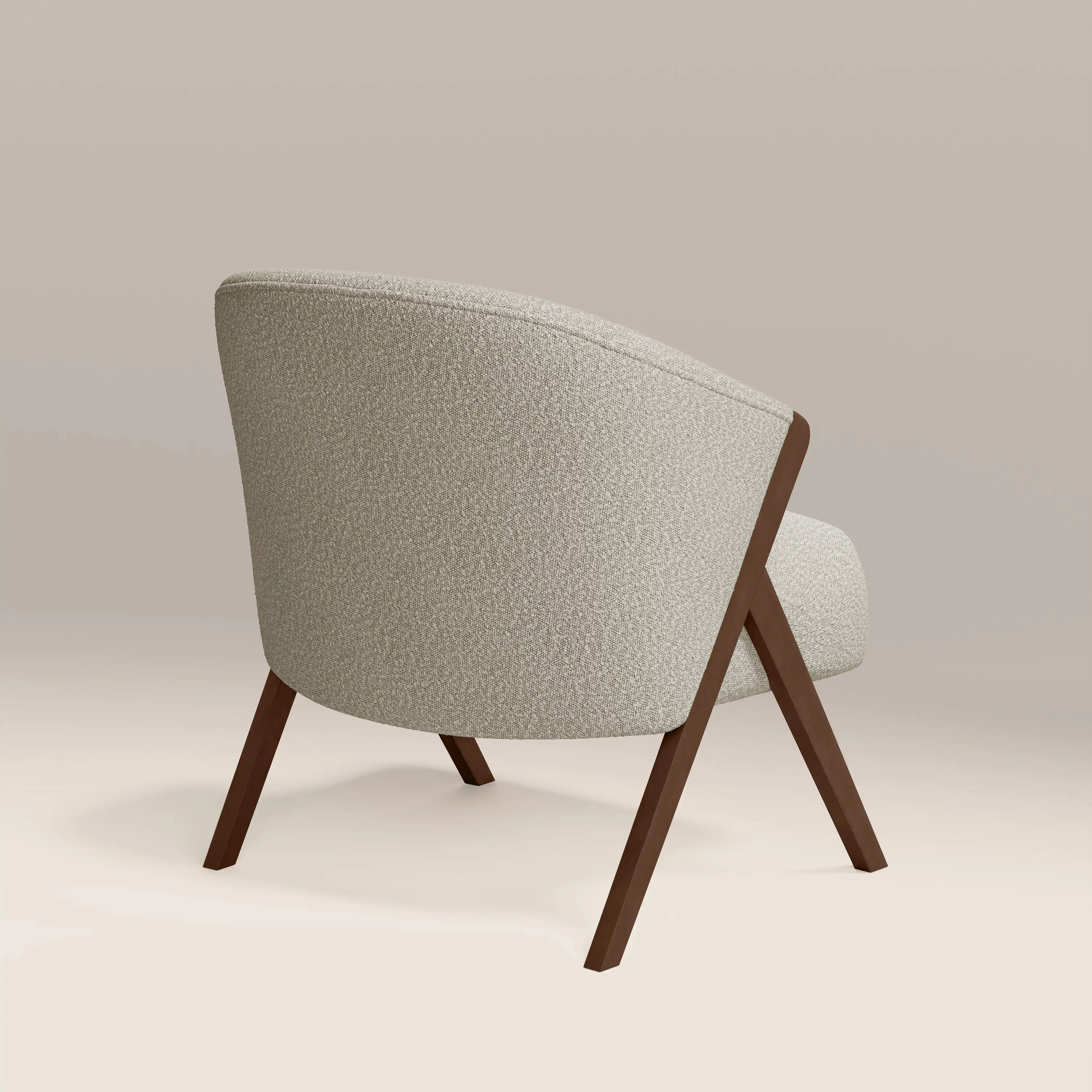 Kira Accent Chair | Speckled Stone Sustainable Boucle & Walnut - Image 6