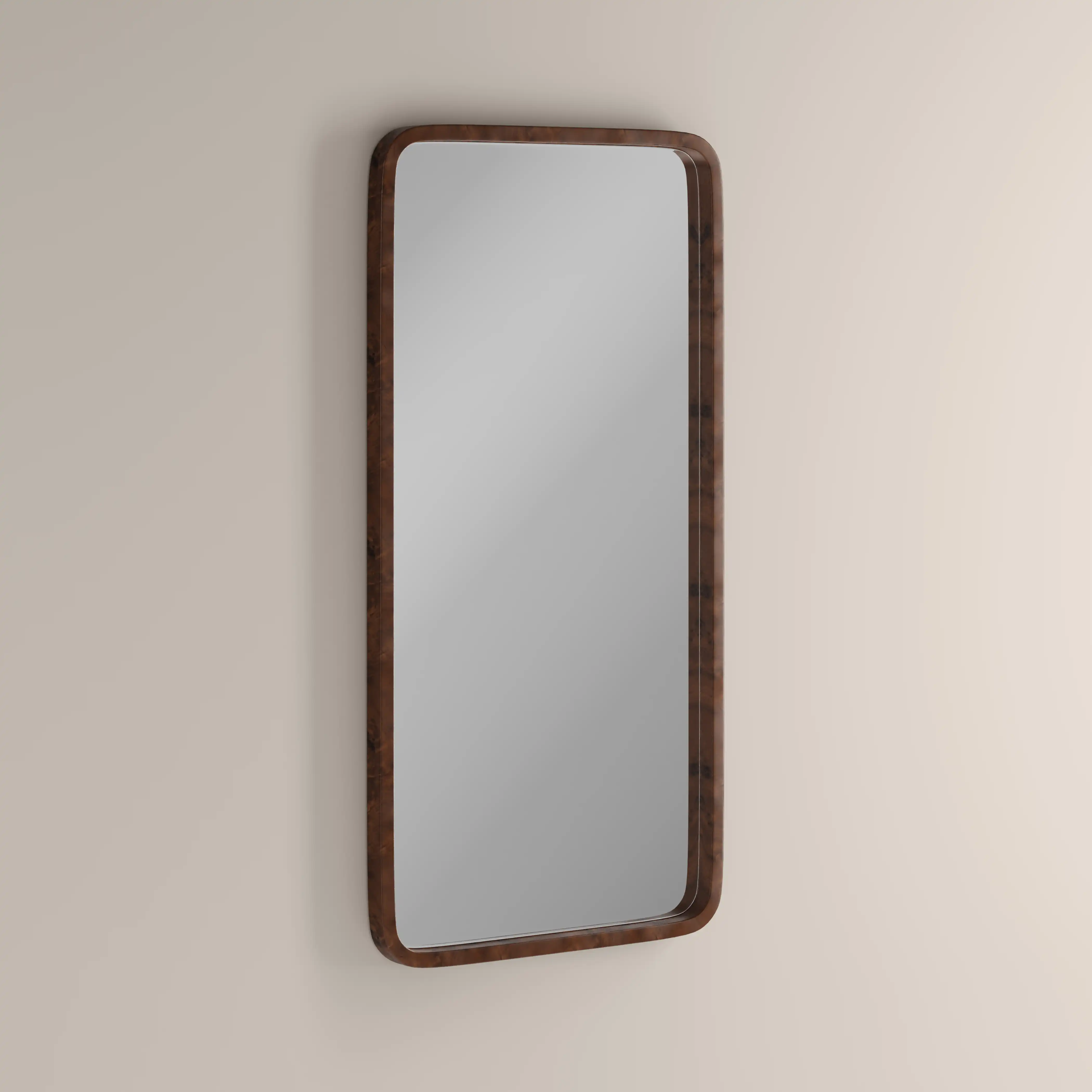 Kolson Rectangle Full Length Mirror,  153 x 77 cm| Walnut Burl Wood - Image 2