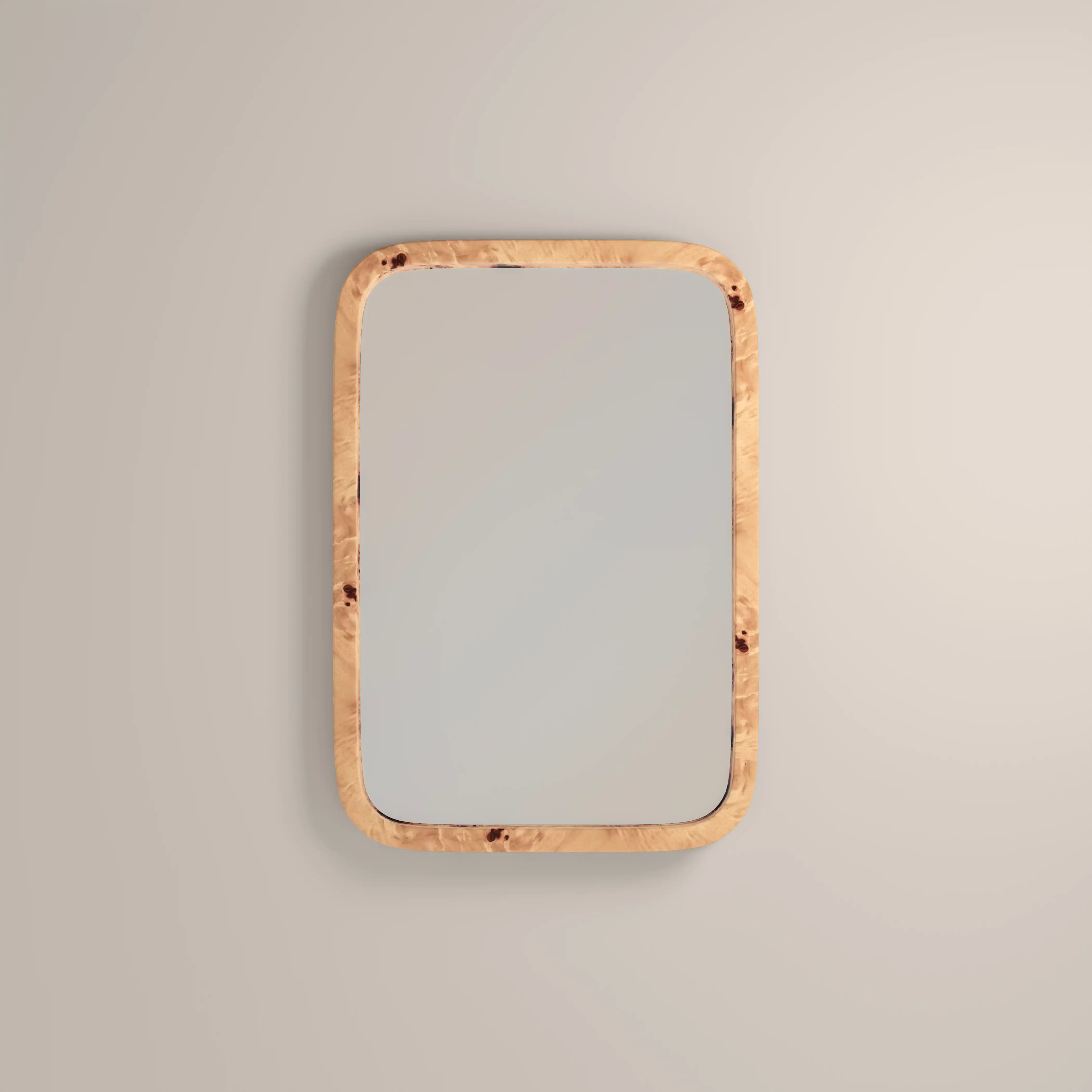 Kolson Rectangle Wall Mirror,  76 x 53 cm| Burl Wood - Image 2