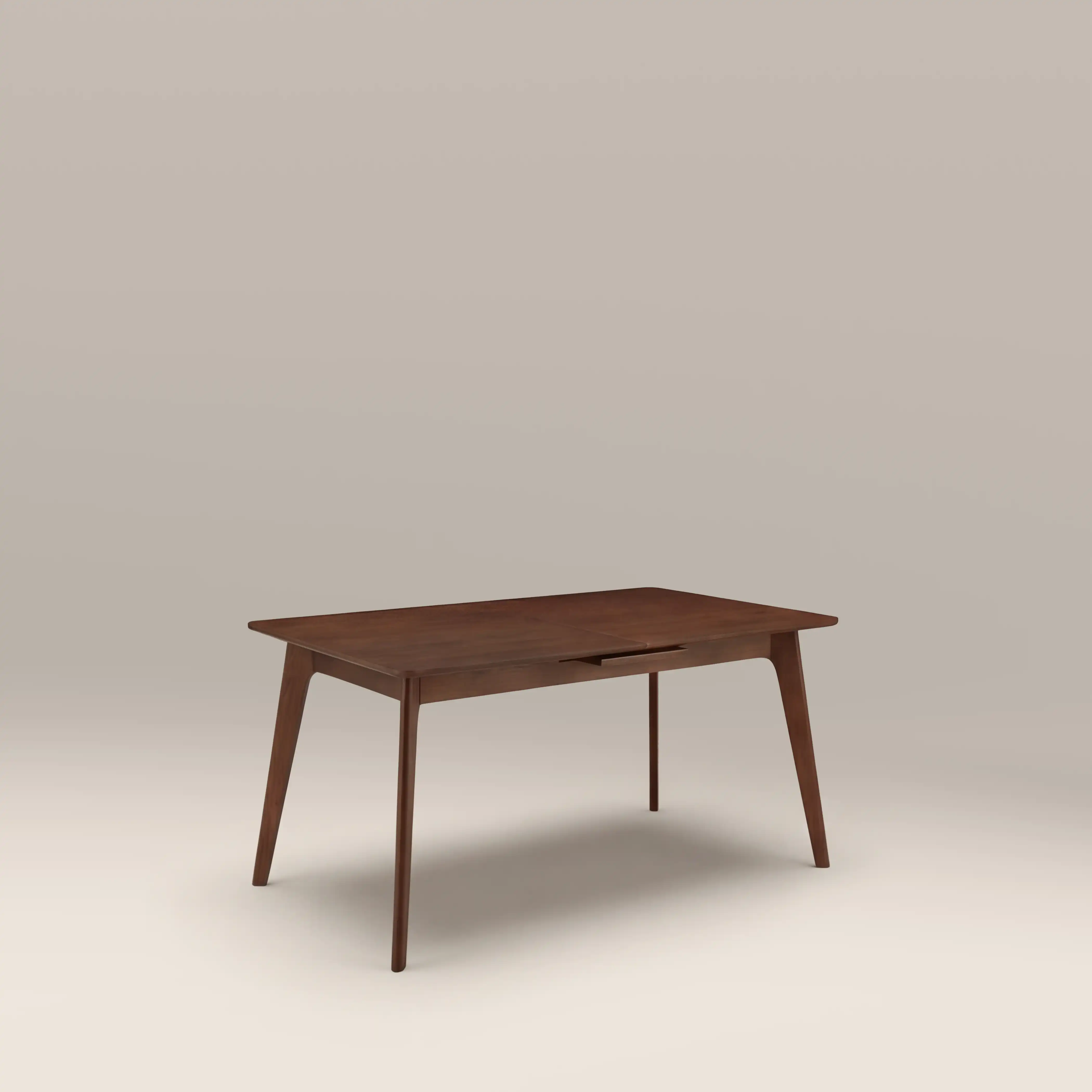 Landon 4-6 Seat Rectangle Wooden Extendable Dining Table | Walnut - Image 2