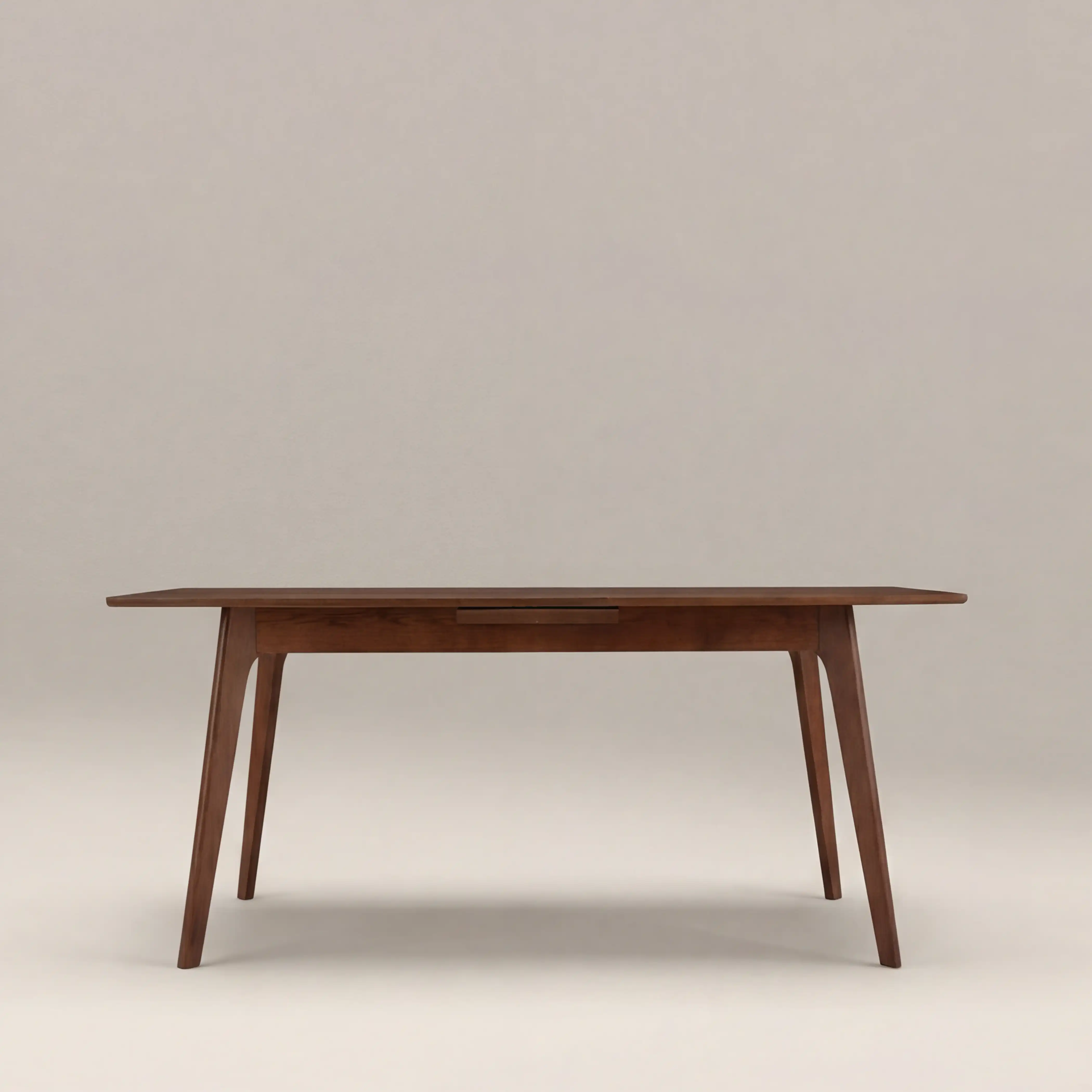 Landon 4-6 Seat Rectangle Wooden Extendable Dining Table | Walnut - Image 3