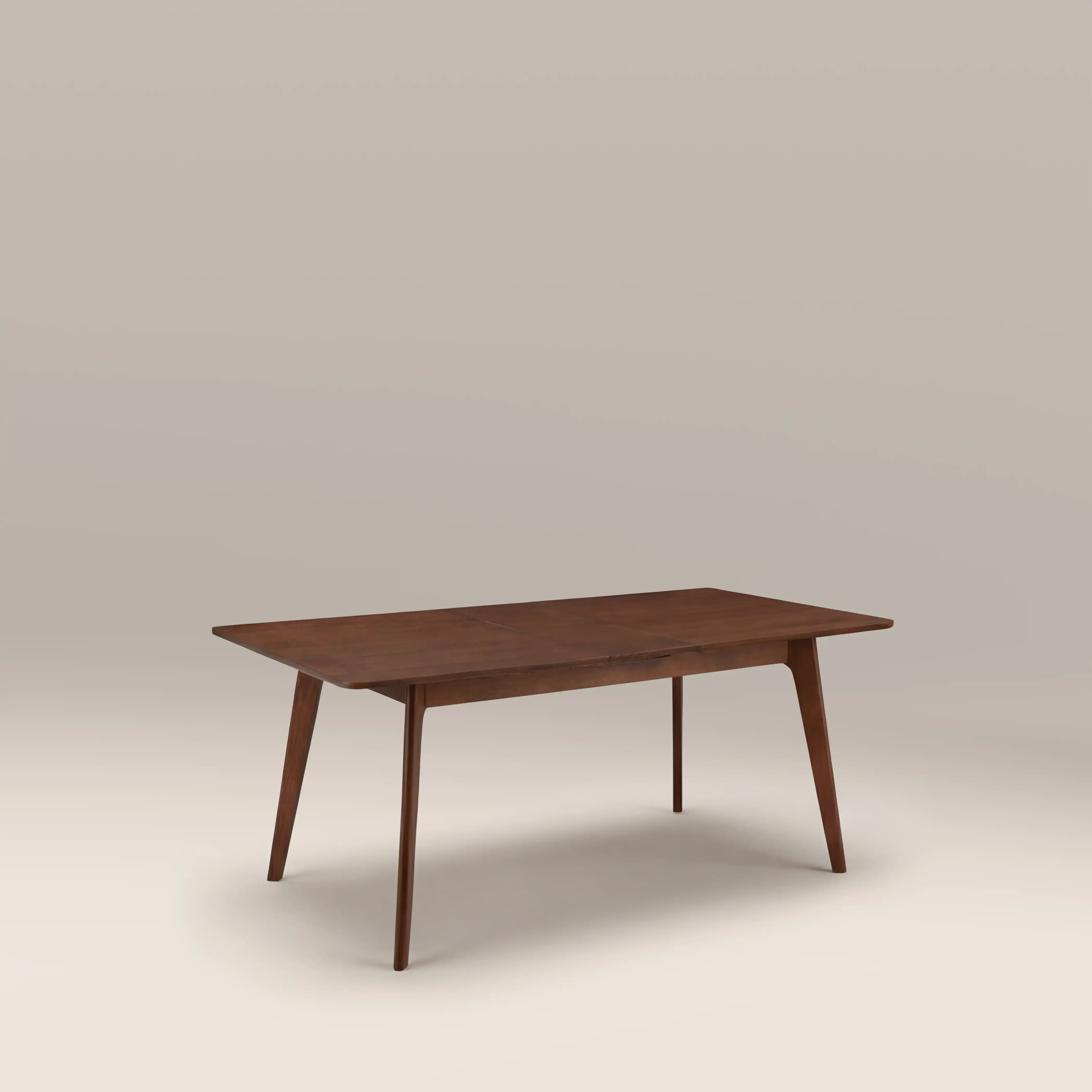 Landon 4-6 Seat Rectangle Wooden Extendable Dining Table | Walnut - Image 4