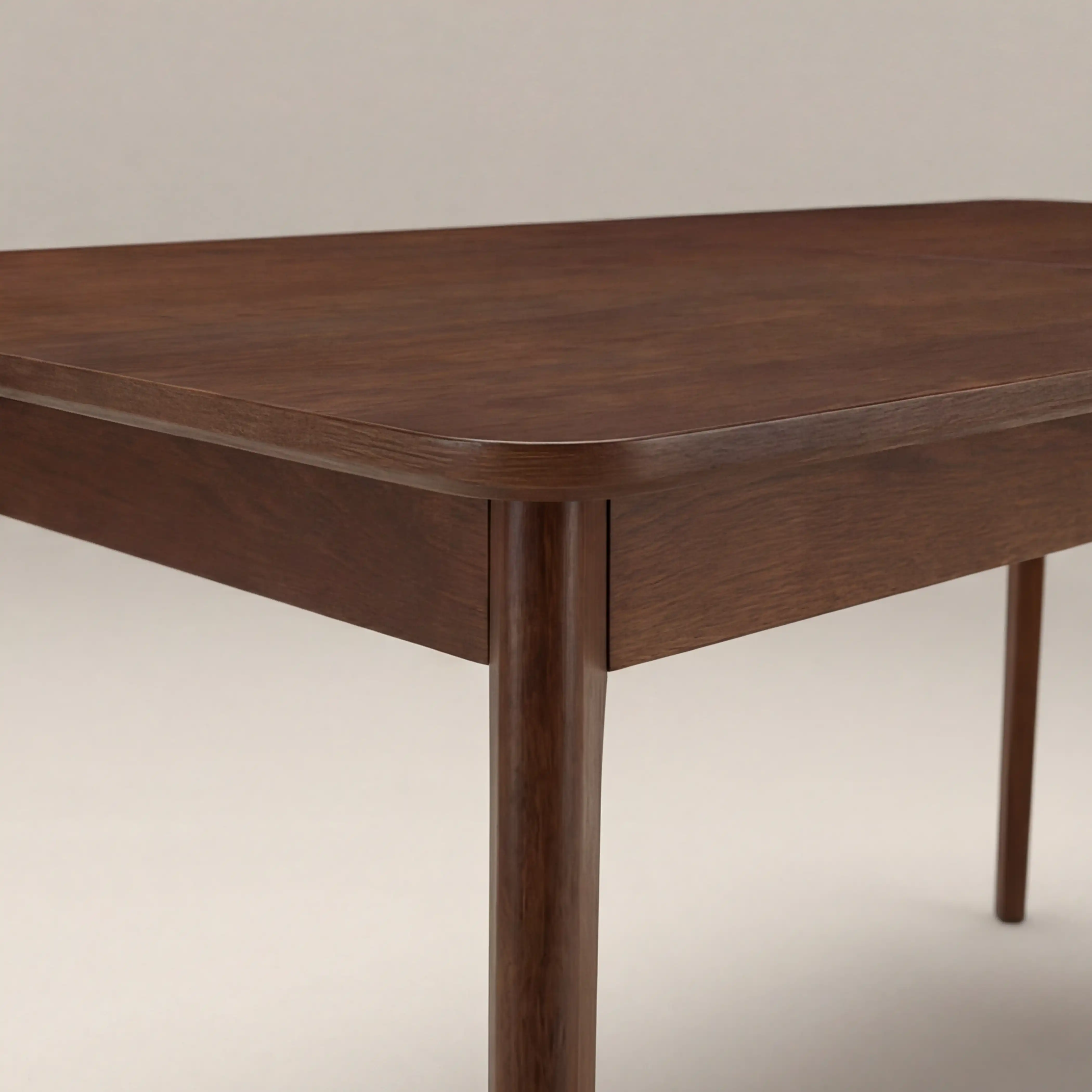 Landon 4-6 Seat Rectangle Wooden Extendable Dining Table | Walnut - Image 6