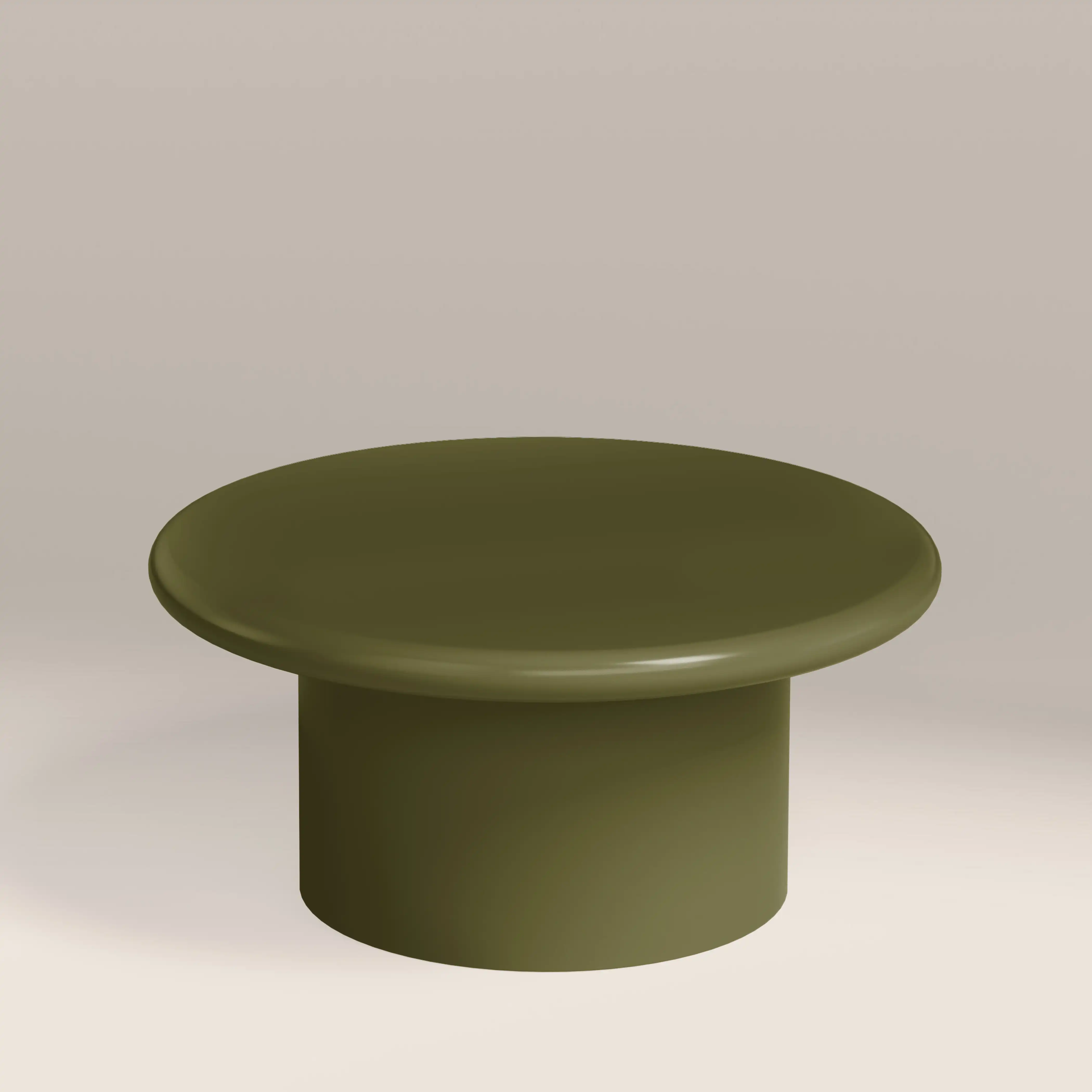 Layah Round Coffee Table | High Gloss Olive Green - Image 3