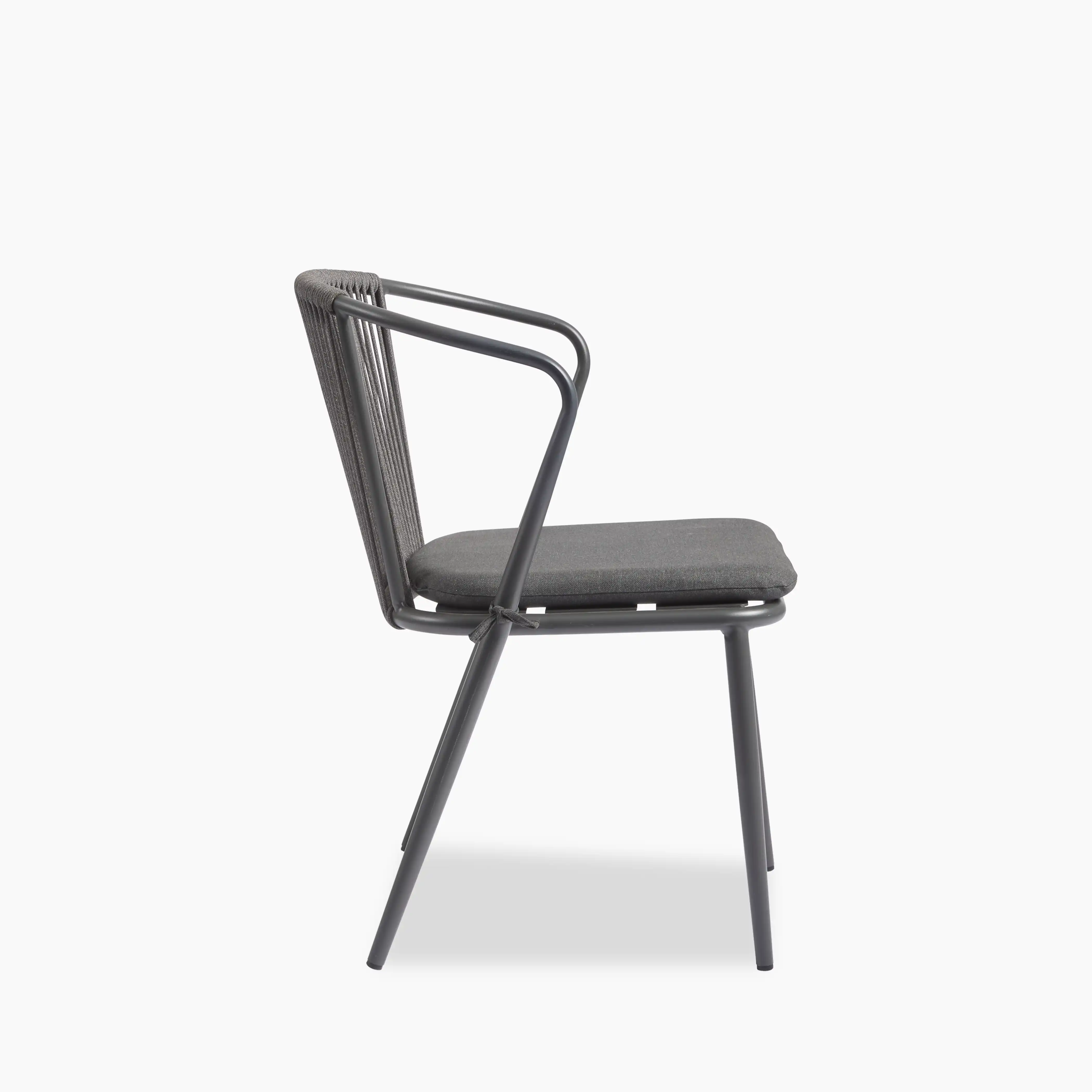 Lombard Carver Dining Chair | Charcoal Grey Fabric & Charcoal Grey - Image 3