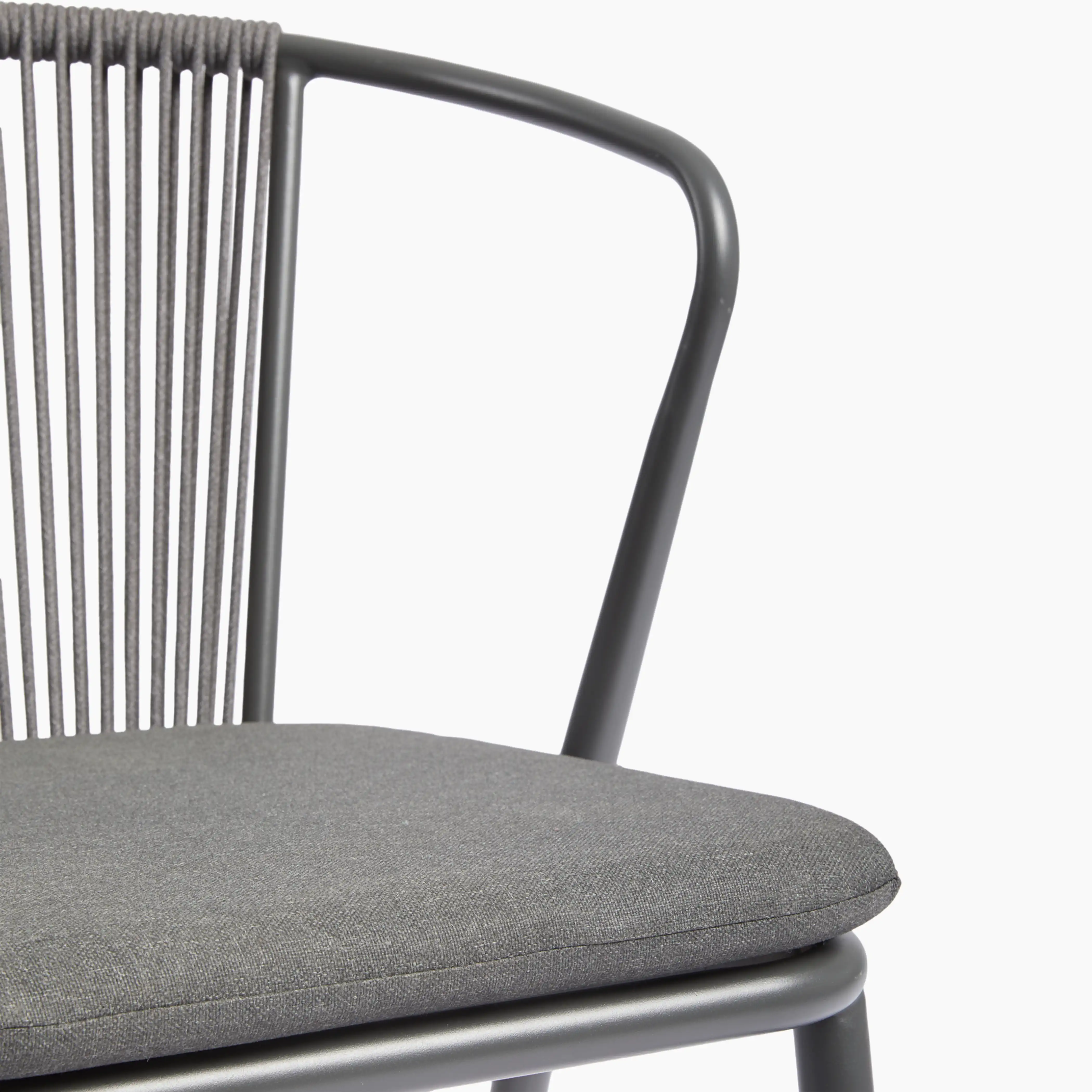 Lombard Carver Dining Chair | Charcoal Grey Fabric & Charcoal Grey - Image 7