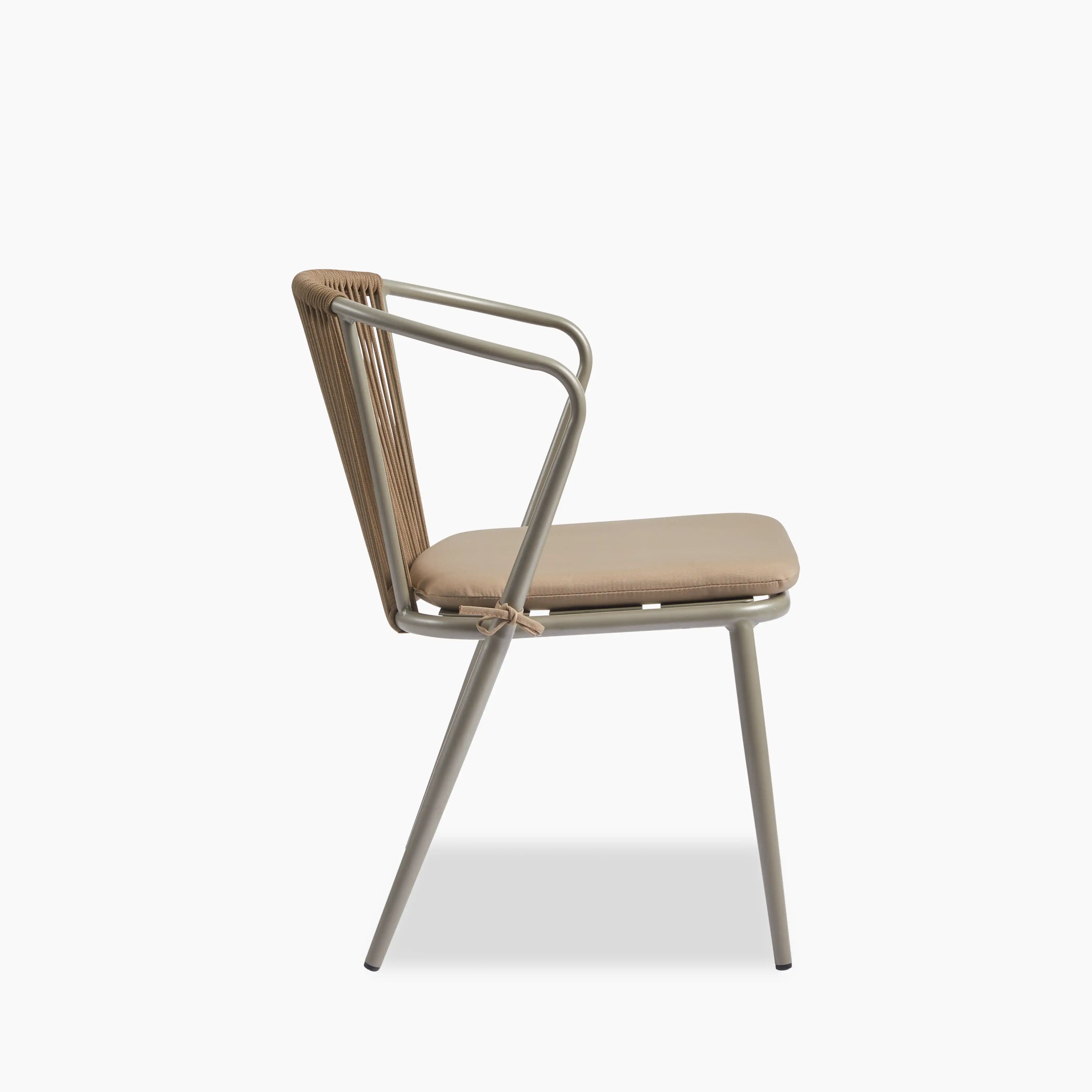 Lombard Carver Dining Chair | Taupe Fabric & Taupe - Image 3