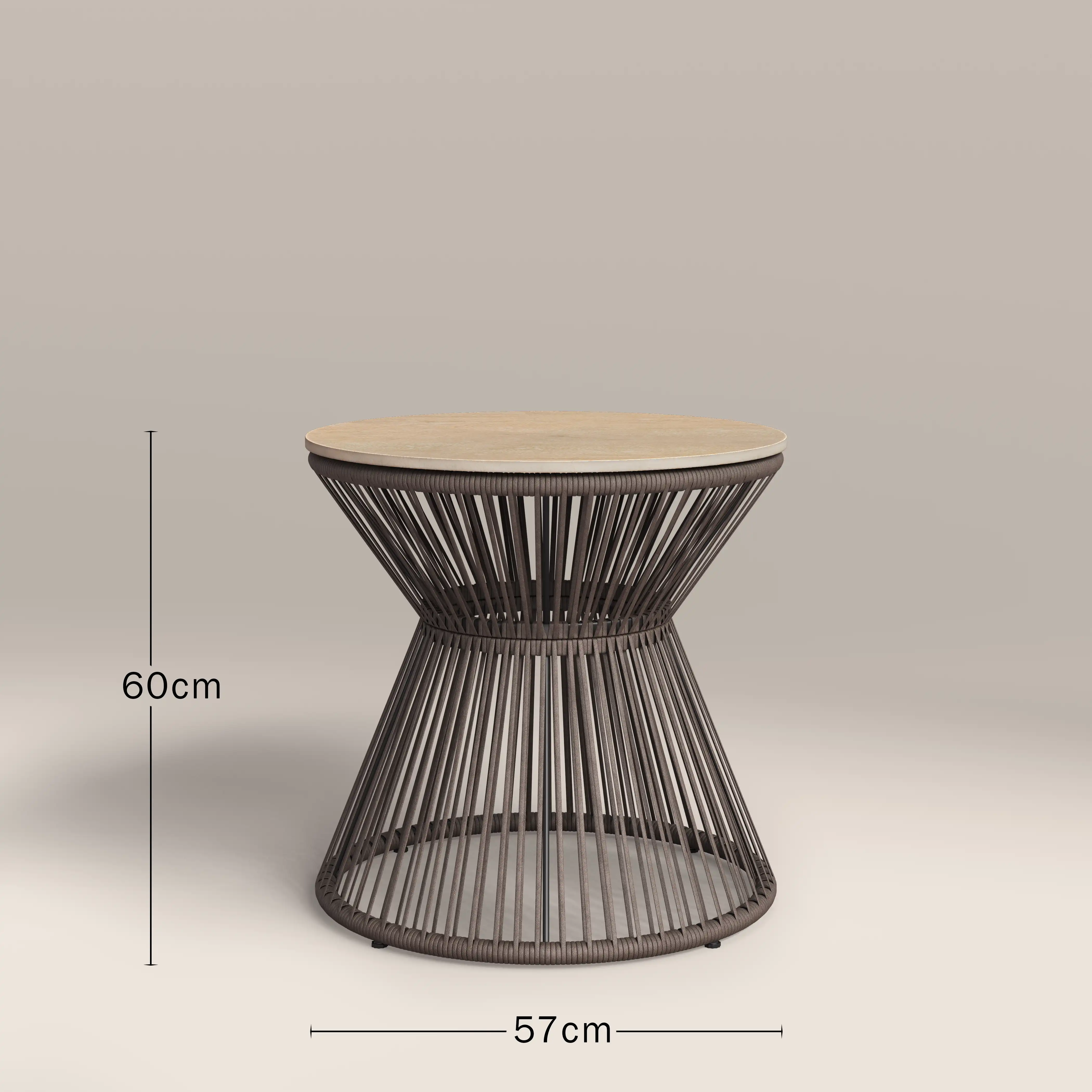 Loren Garden Bistro Lounge  Set |  Natural & Charcoal Rattan - Image 8