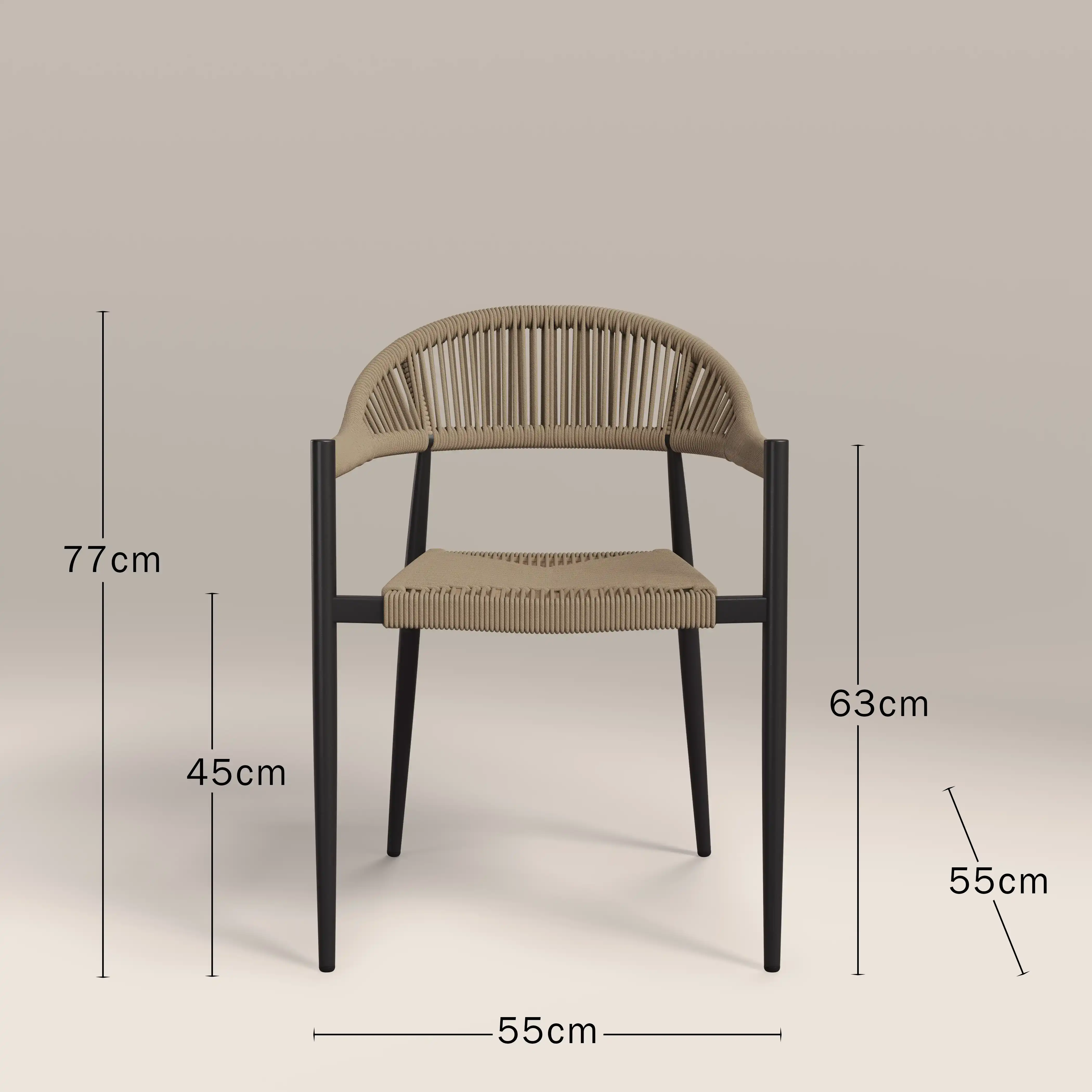 Lorenzo 6 Seat Garden Dining Set | Oak  & Beige - Image 5