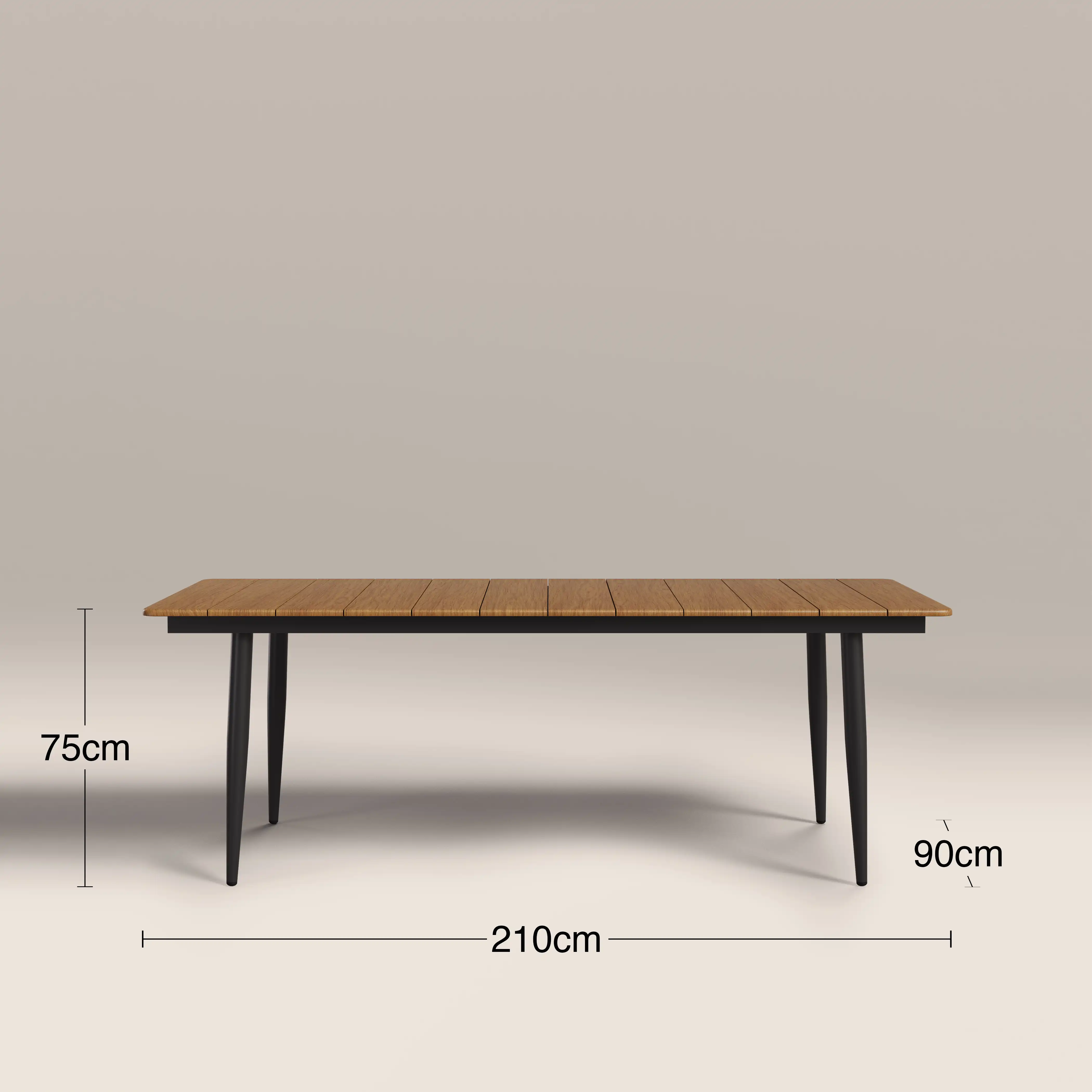 Lorenzo 8 Seat Garden Dining Set |  Oak & Olive Green - Image 5