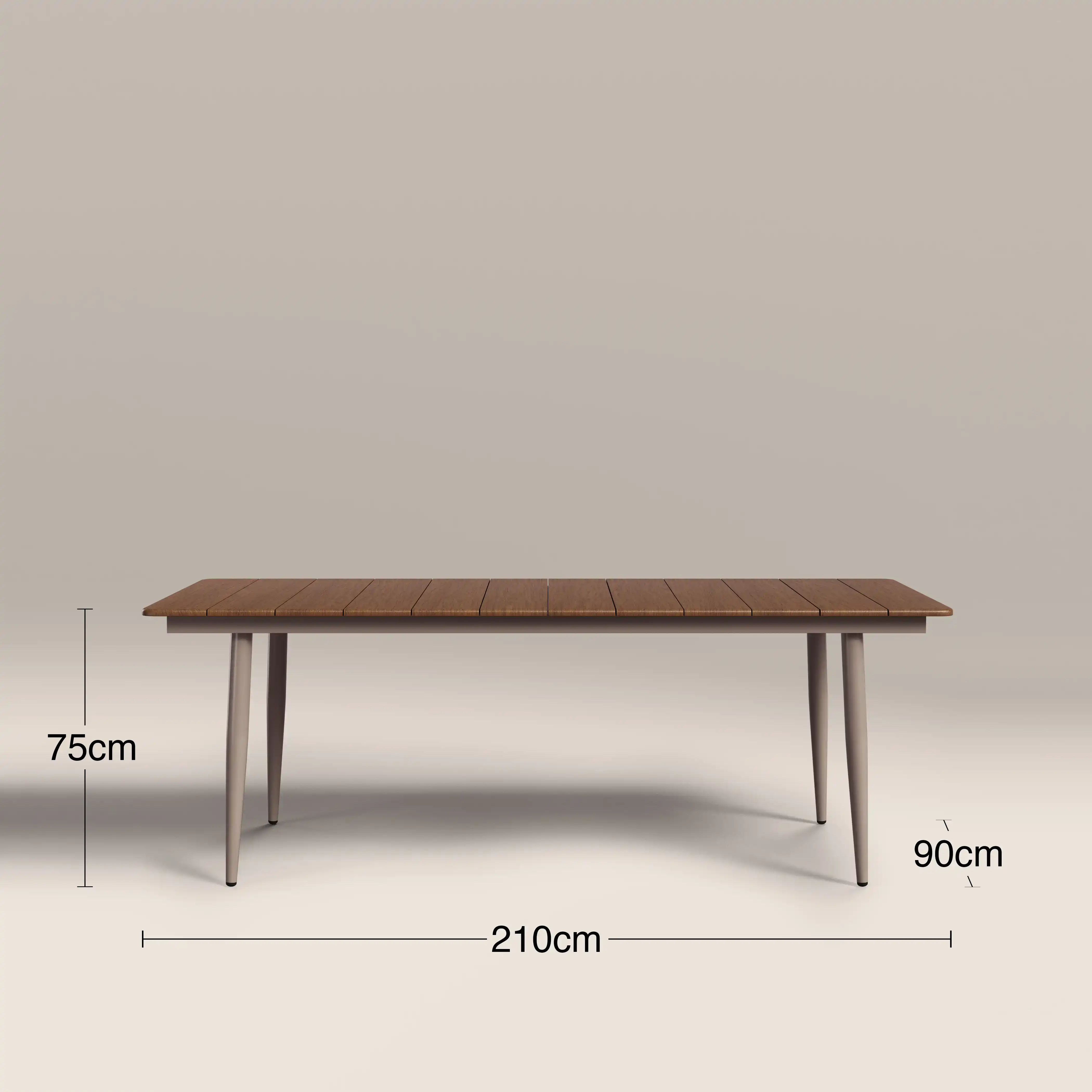 Lorenzo 8 Seat Garden Dining Set | Walnut & Olive Green - Image 5
