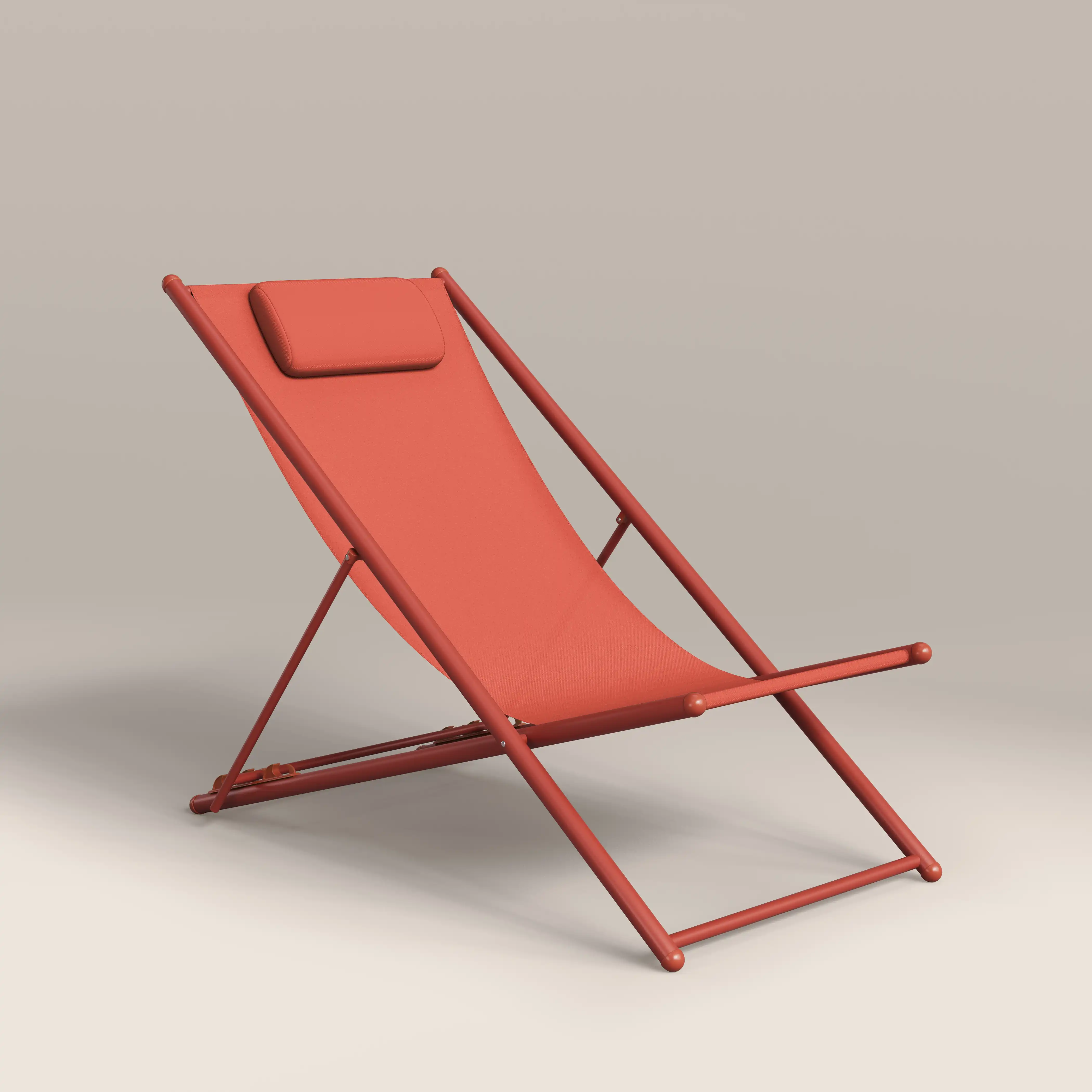 Lua Folding Deck Chair | Bright Red - Image 2
