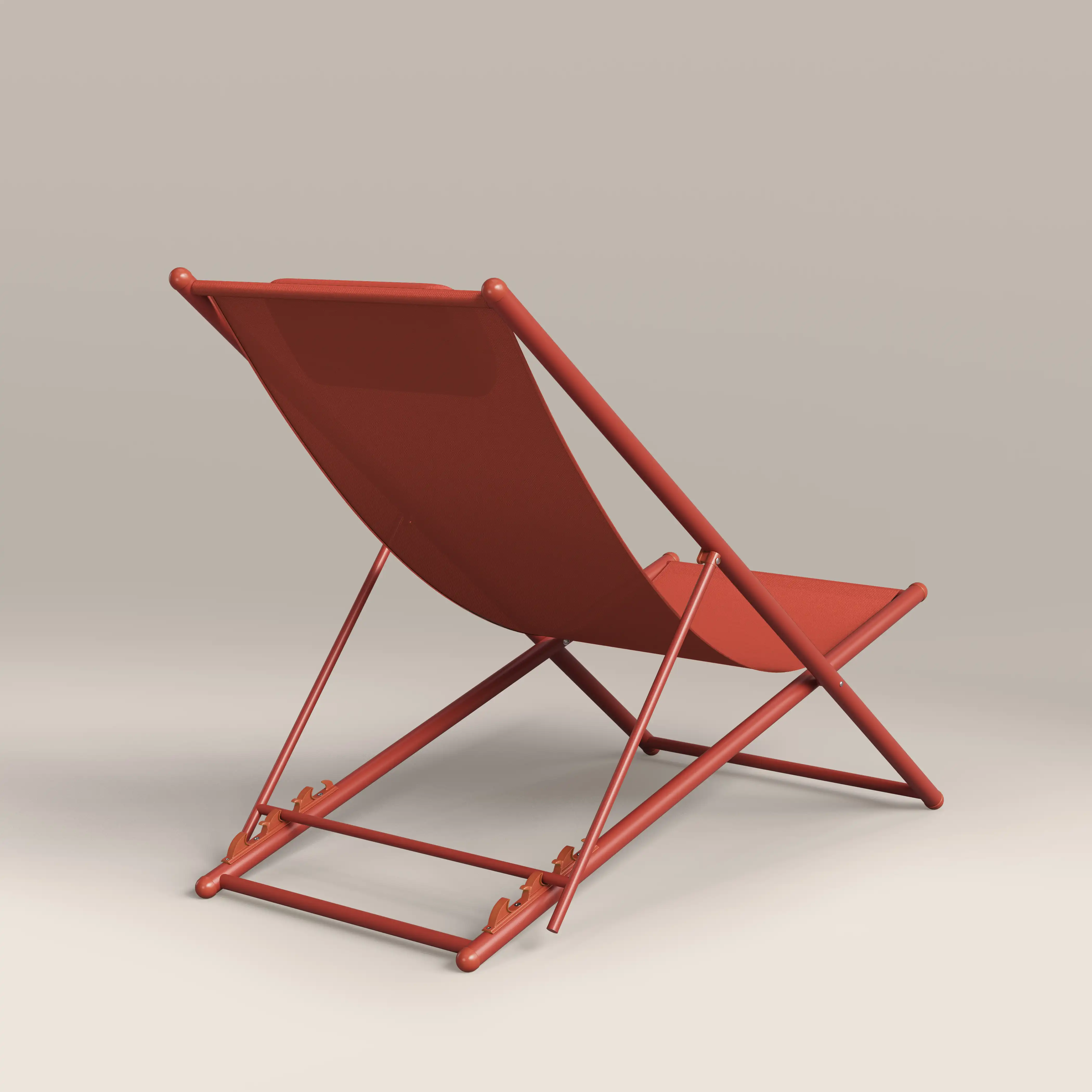 Lua Folding Deck Chair | Bright Red - Image 6