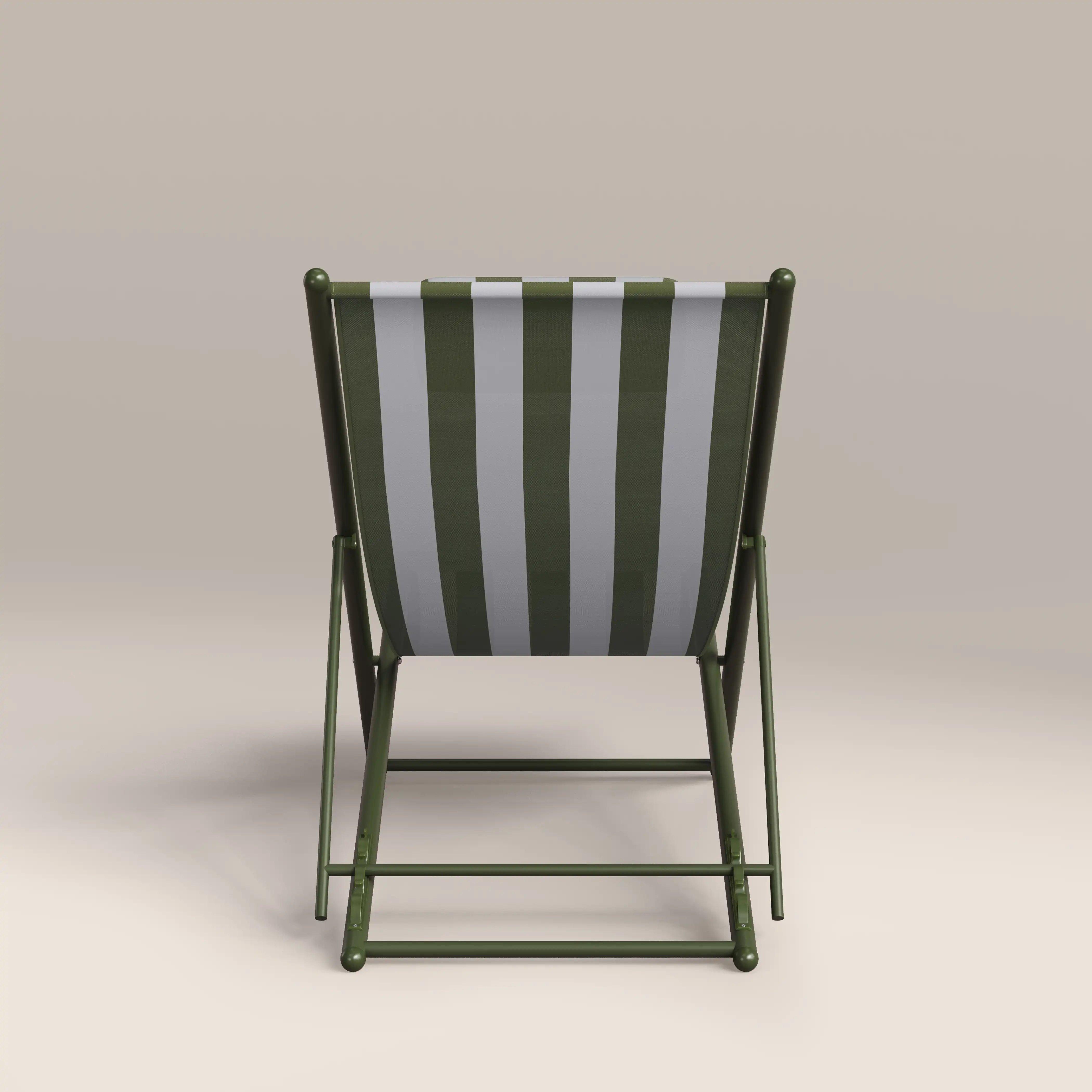 Lua Folding Deck Chair | Moss Green Stripe - Image 7