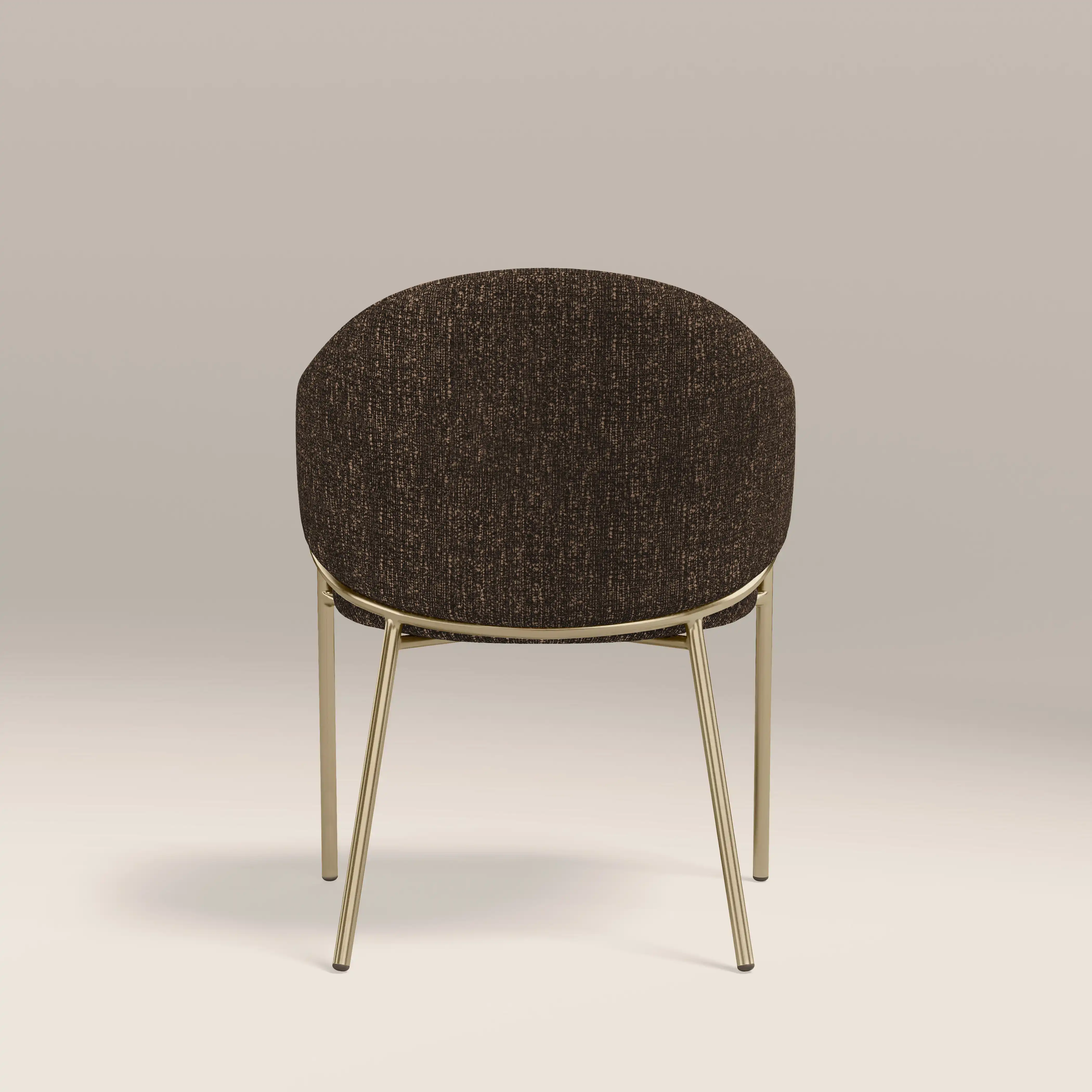 Luca Carver Dining Chair | Speckled Espresso Boucle & Brass - Image 6