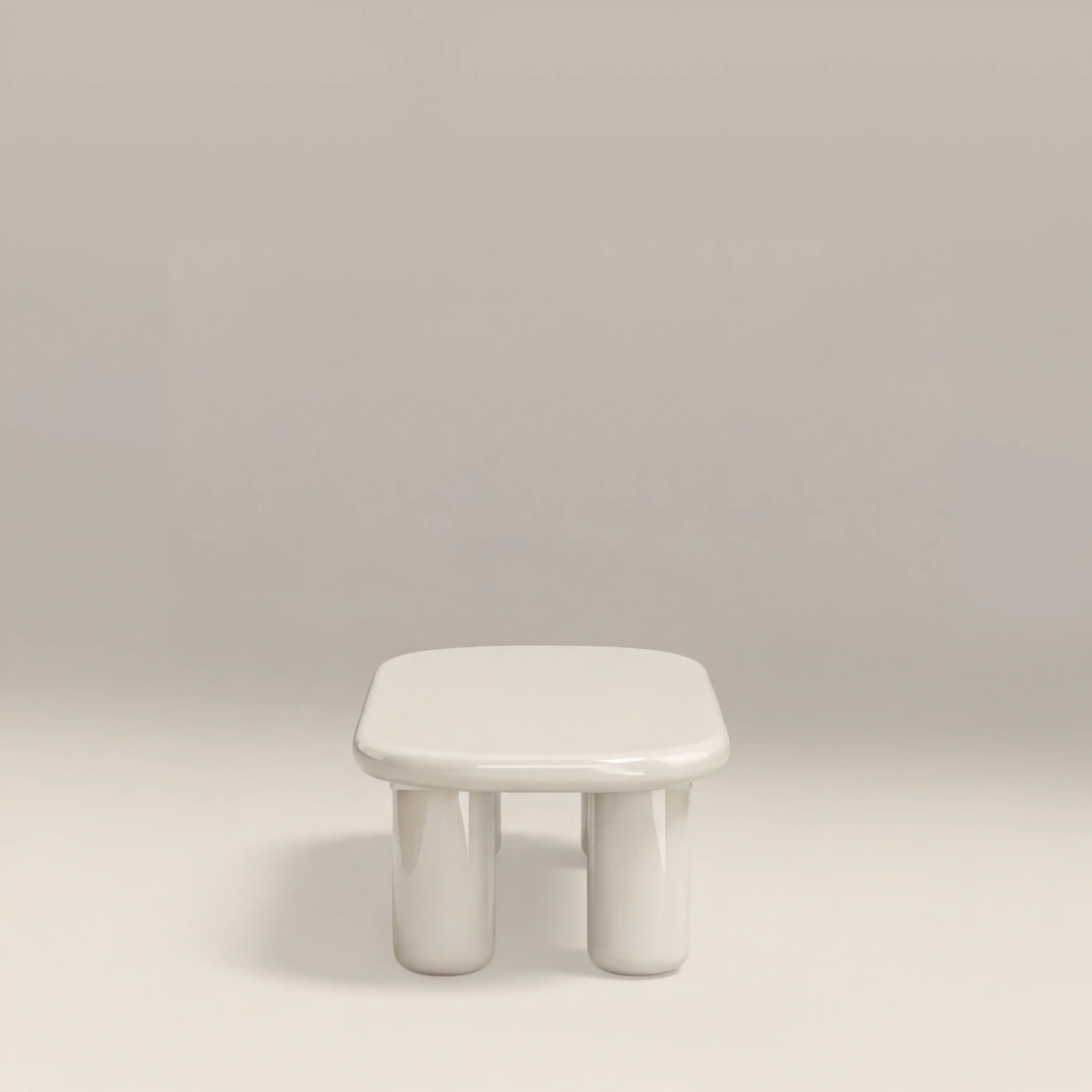 Ludo Rectangle Coffee Table | High Gloss Cream - Image 4