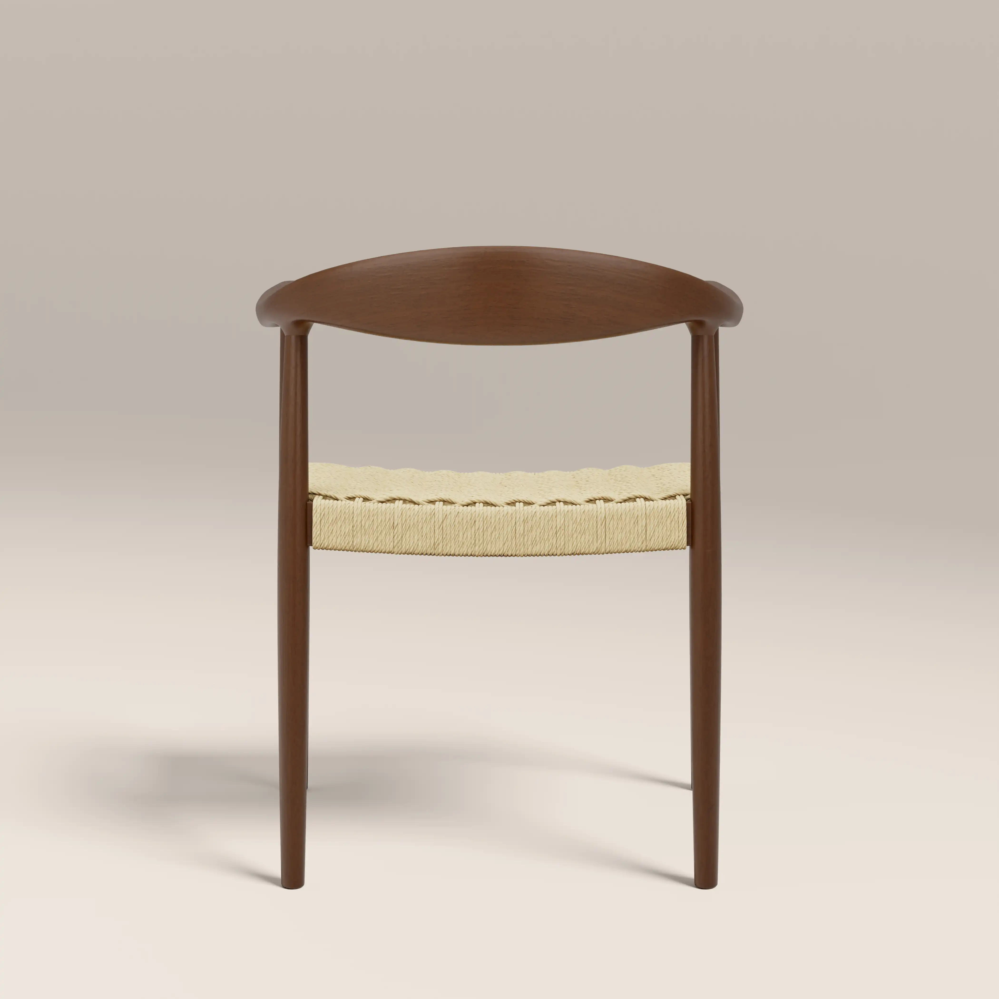 Luma Wooden Carver Dining Chair | Natural Weave & Walnut - Image 5