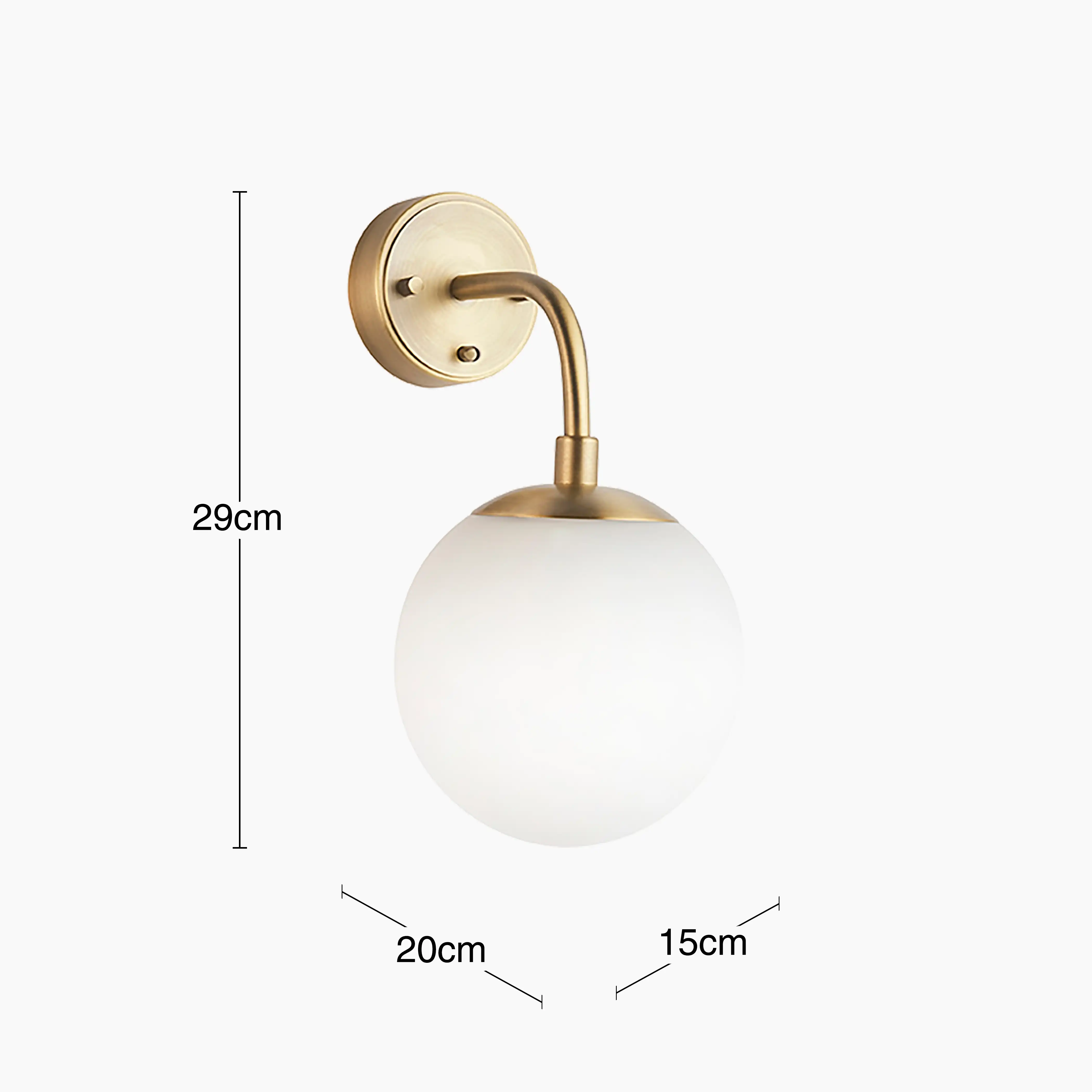 Lyme Wall Light | Opal & Brass - Image 5