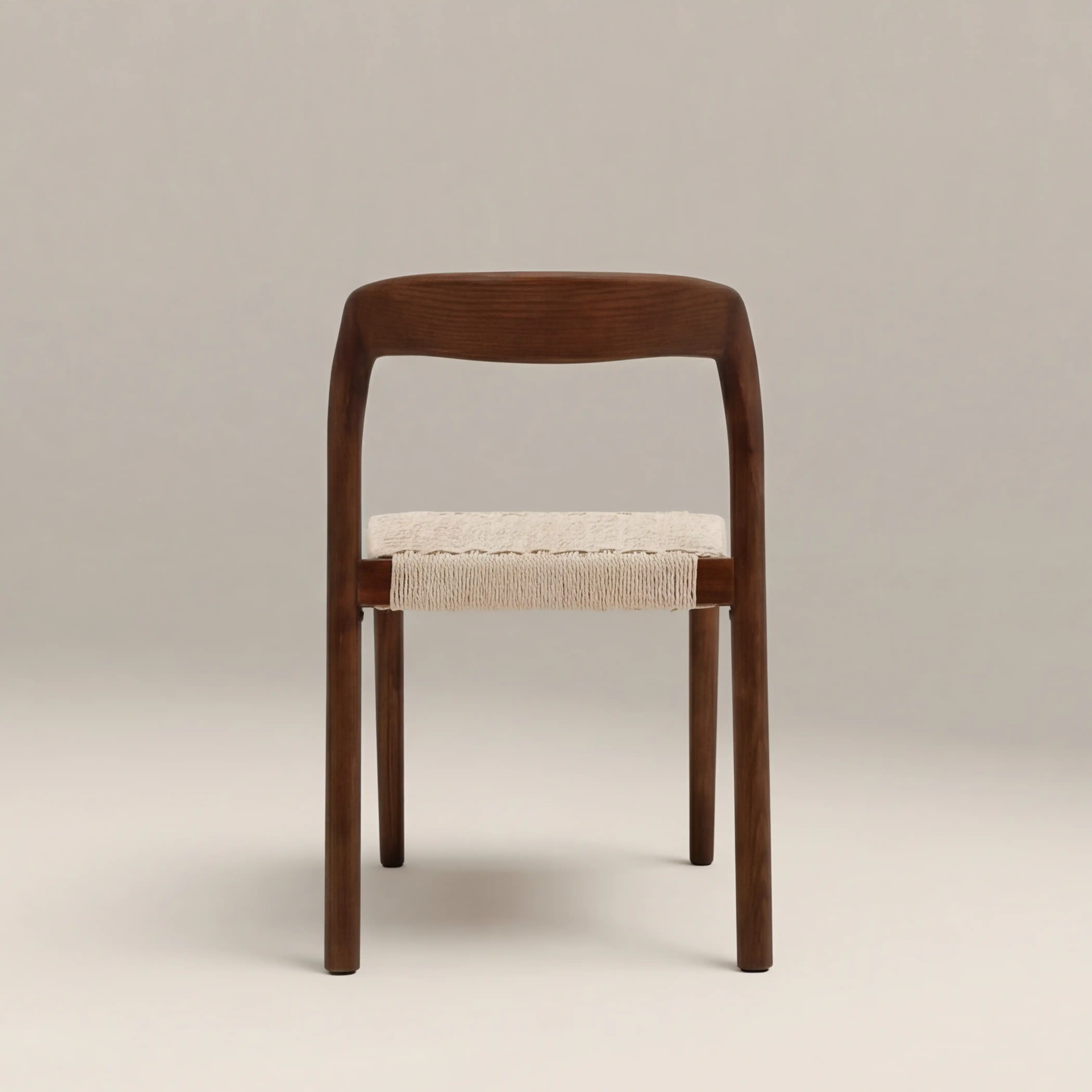 Madeleine Stackable Wooden Dining Chair | Natural Weave & Walnut - Image 6