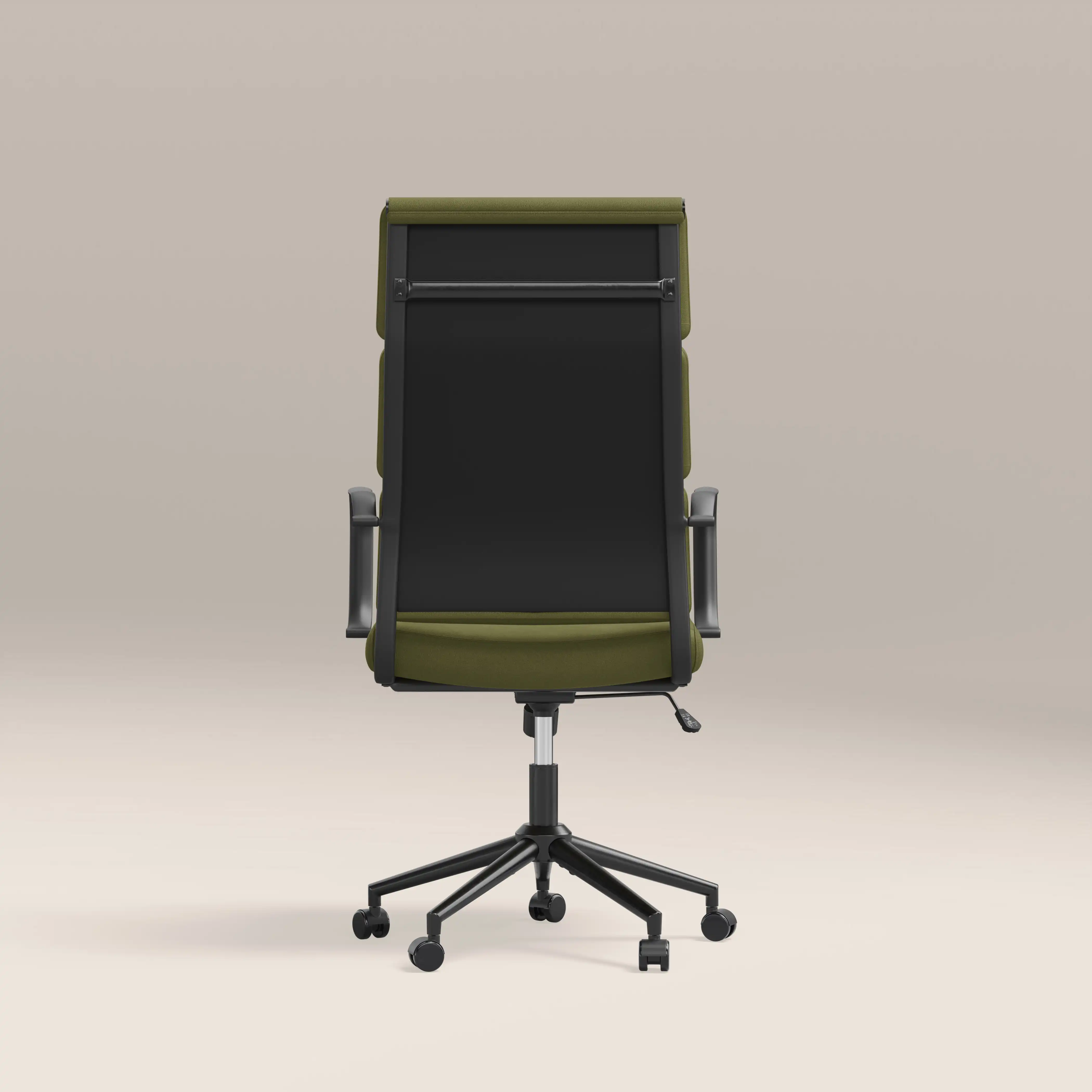 Mae High Back Office Chair | Olive Green Sustainable Velvet & Black - Image 6