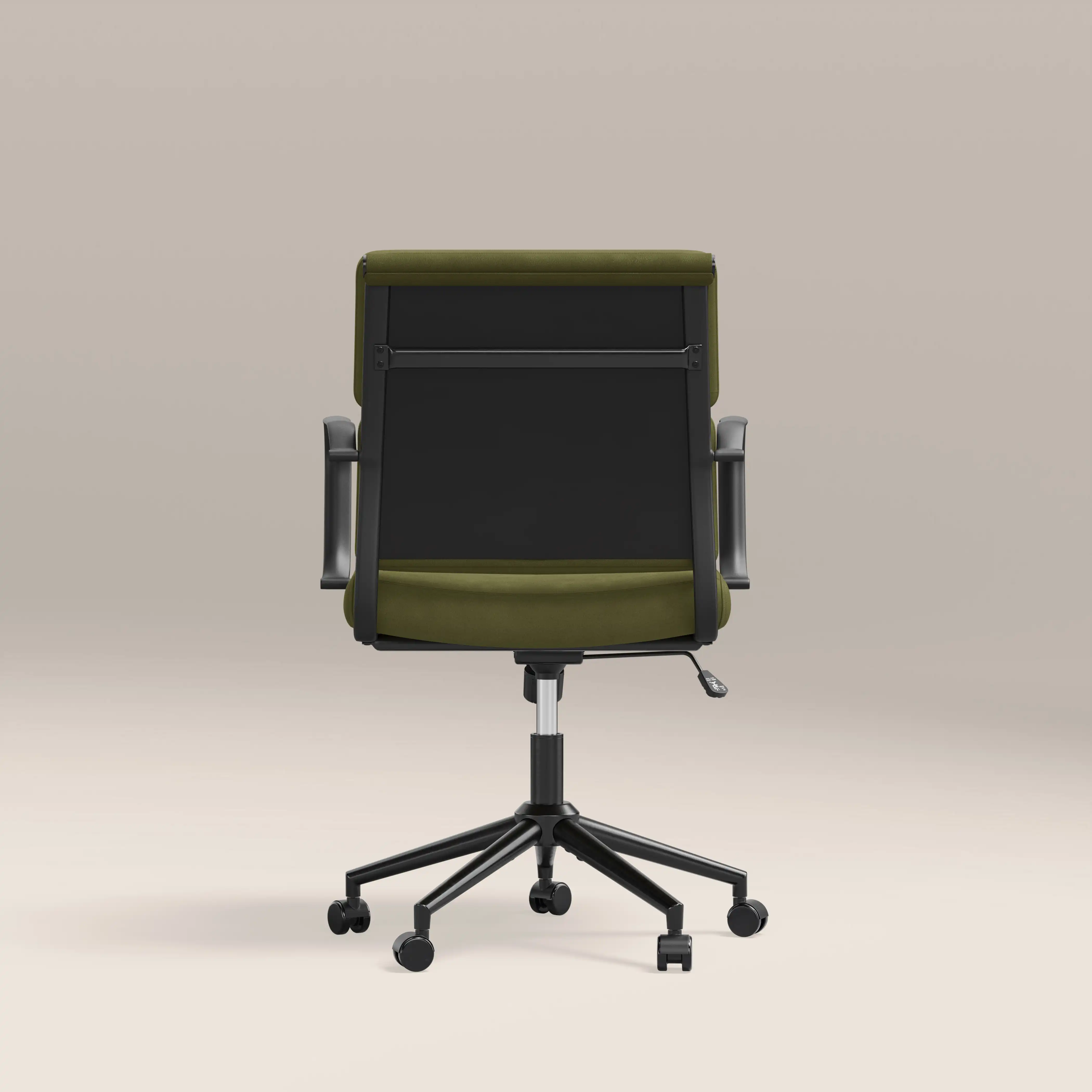Mae Office Chair | Olive Green Sustainable Velvet & Black - Image 6