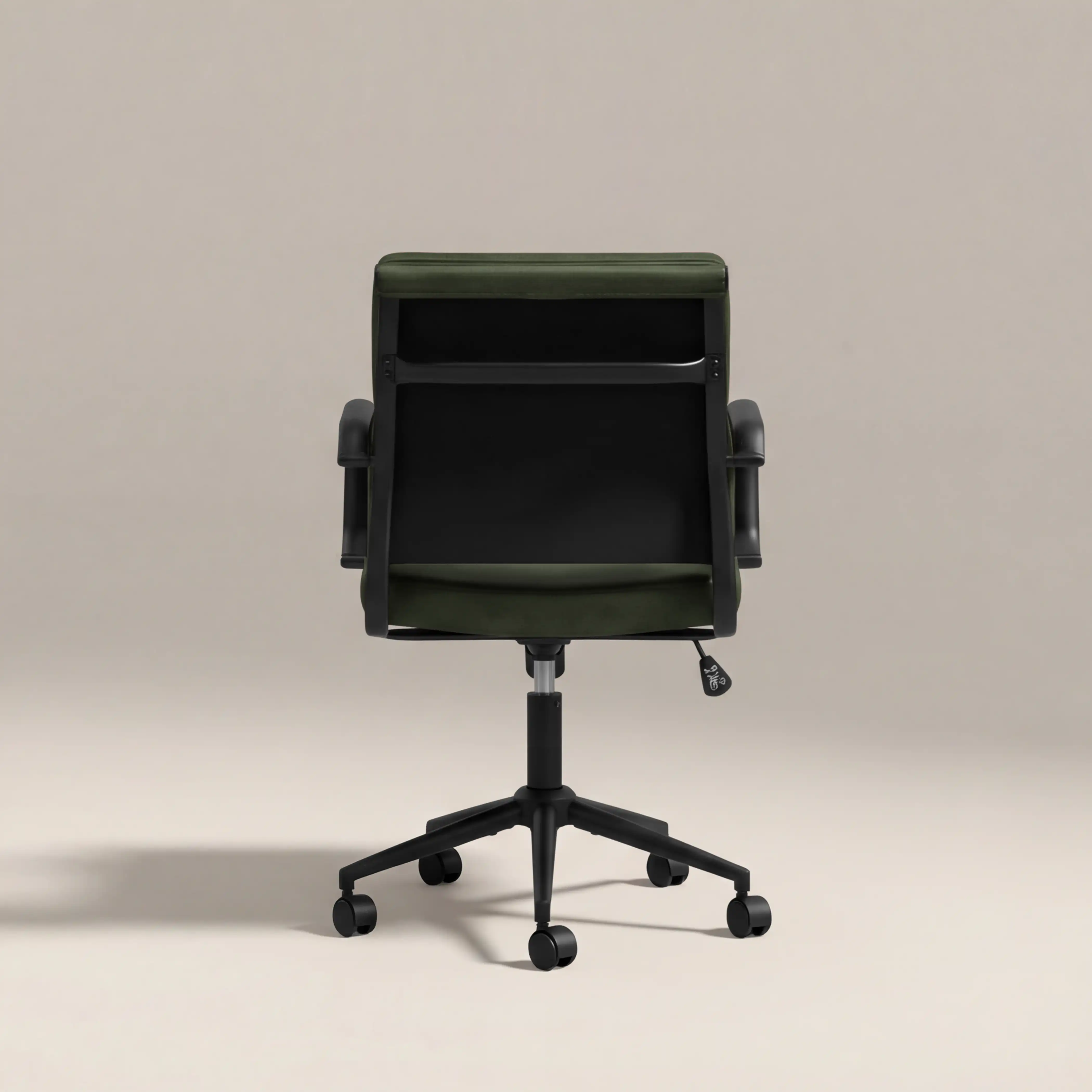 Mae Office Chair | Vintage Green Faux Leather & Black - Image 5